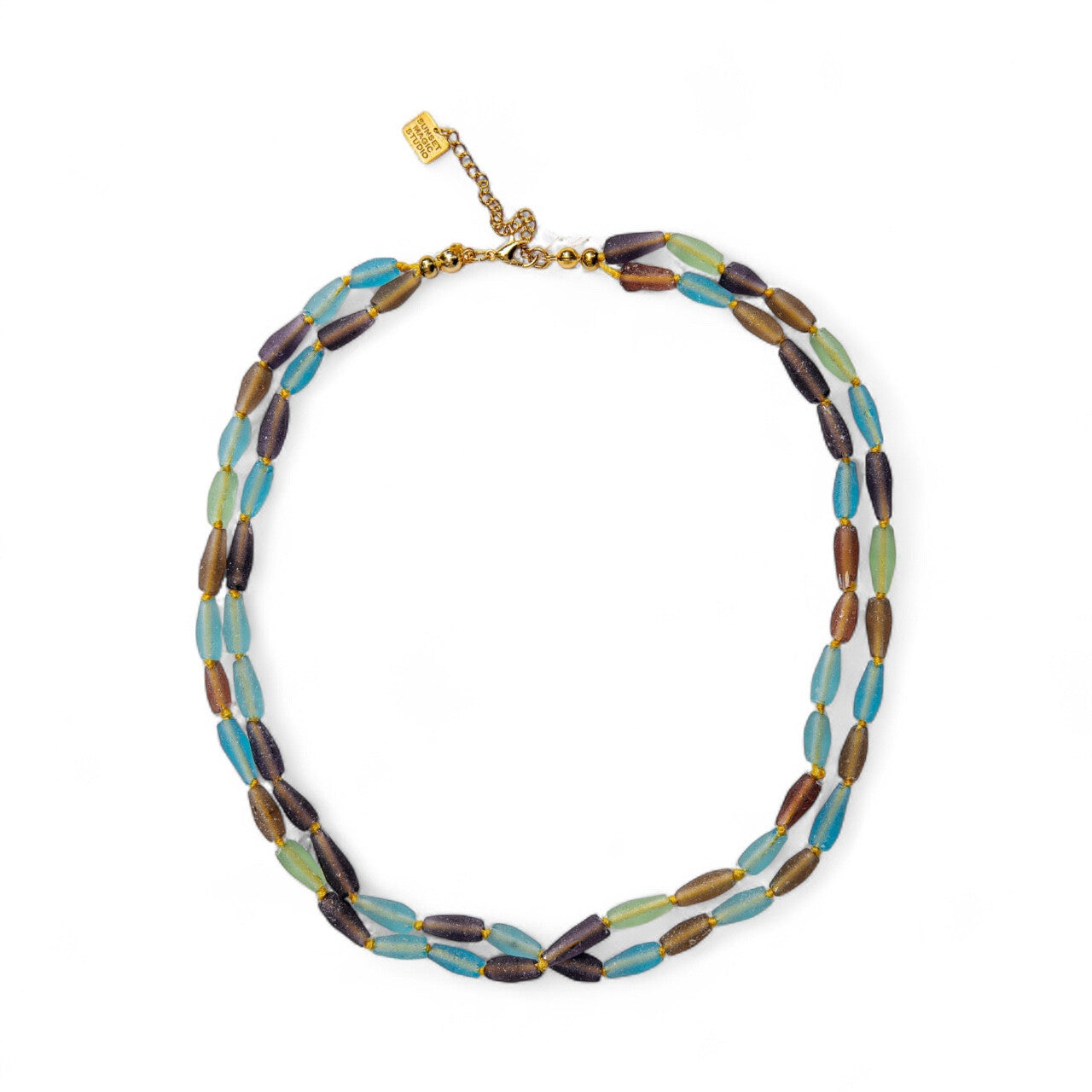 No.14 - African Frosted Glass Detailed Necklace - A/W 25-26 Silent Reverie