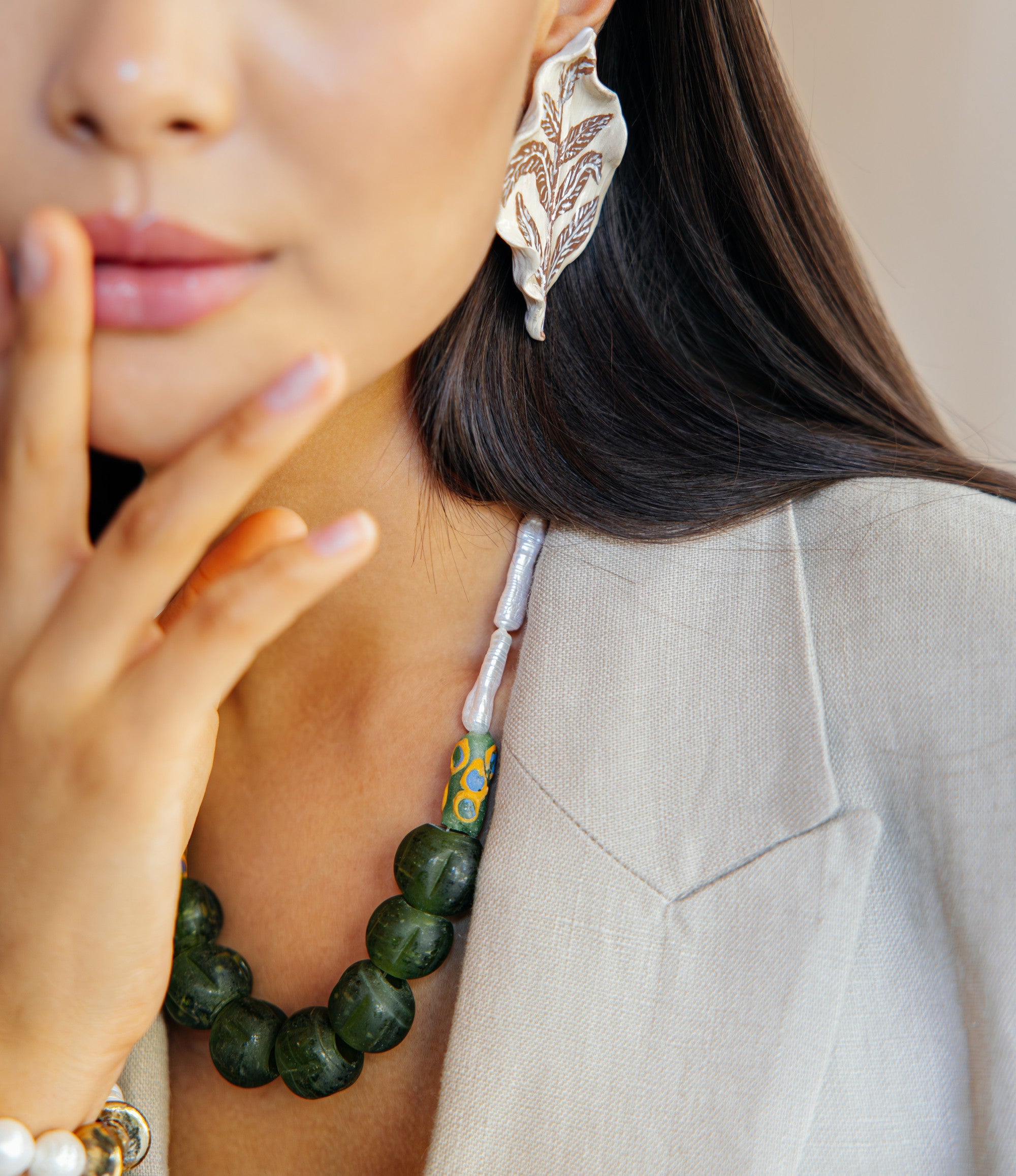 No.18 - Pearl Detailed Necklace - A/W 25-26 Silent Reverie