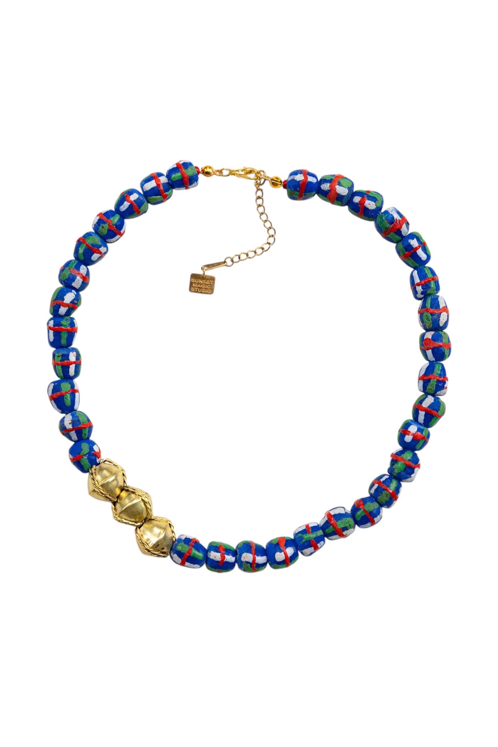 No.42 - African Glass Ethiopian Brass Necklace - S/S '26