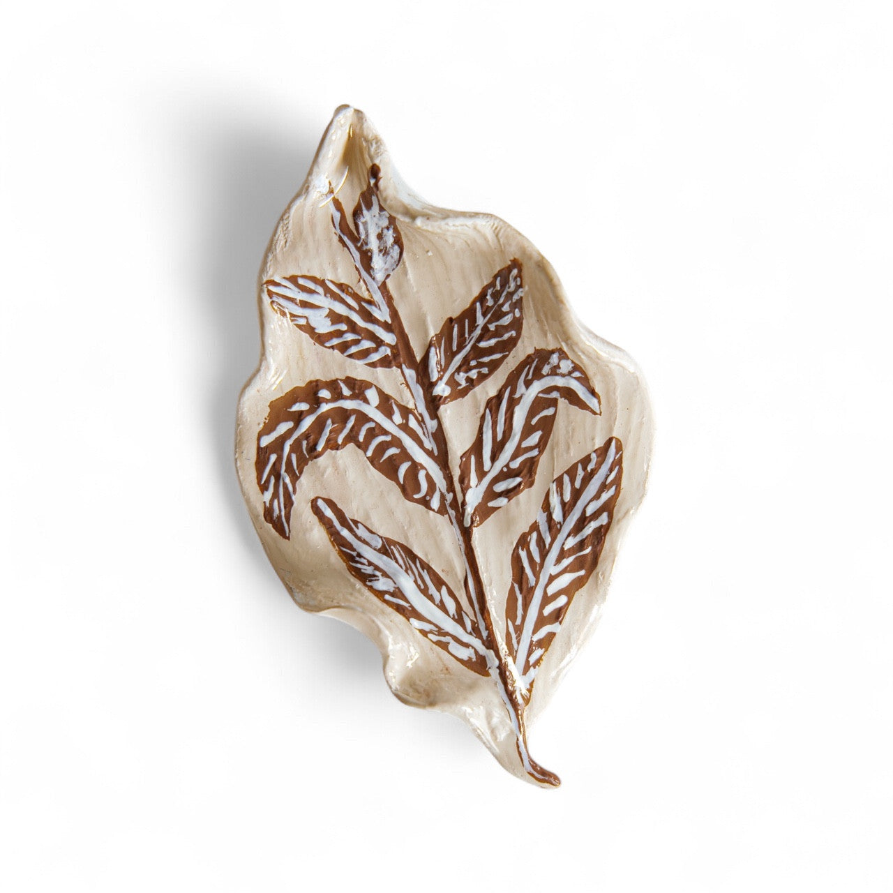 NERINE - Hand Painted Detailed Leaf Brooch - A/W 25-26 Silent Reverie