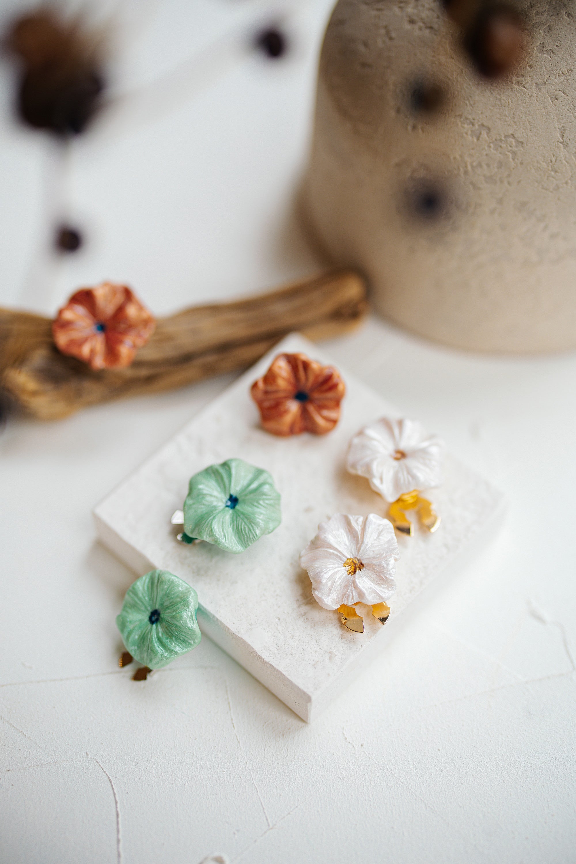 FIONA-Floral Button Cover Pair