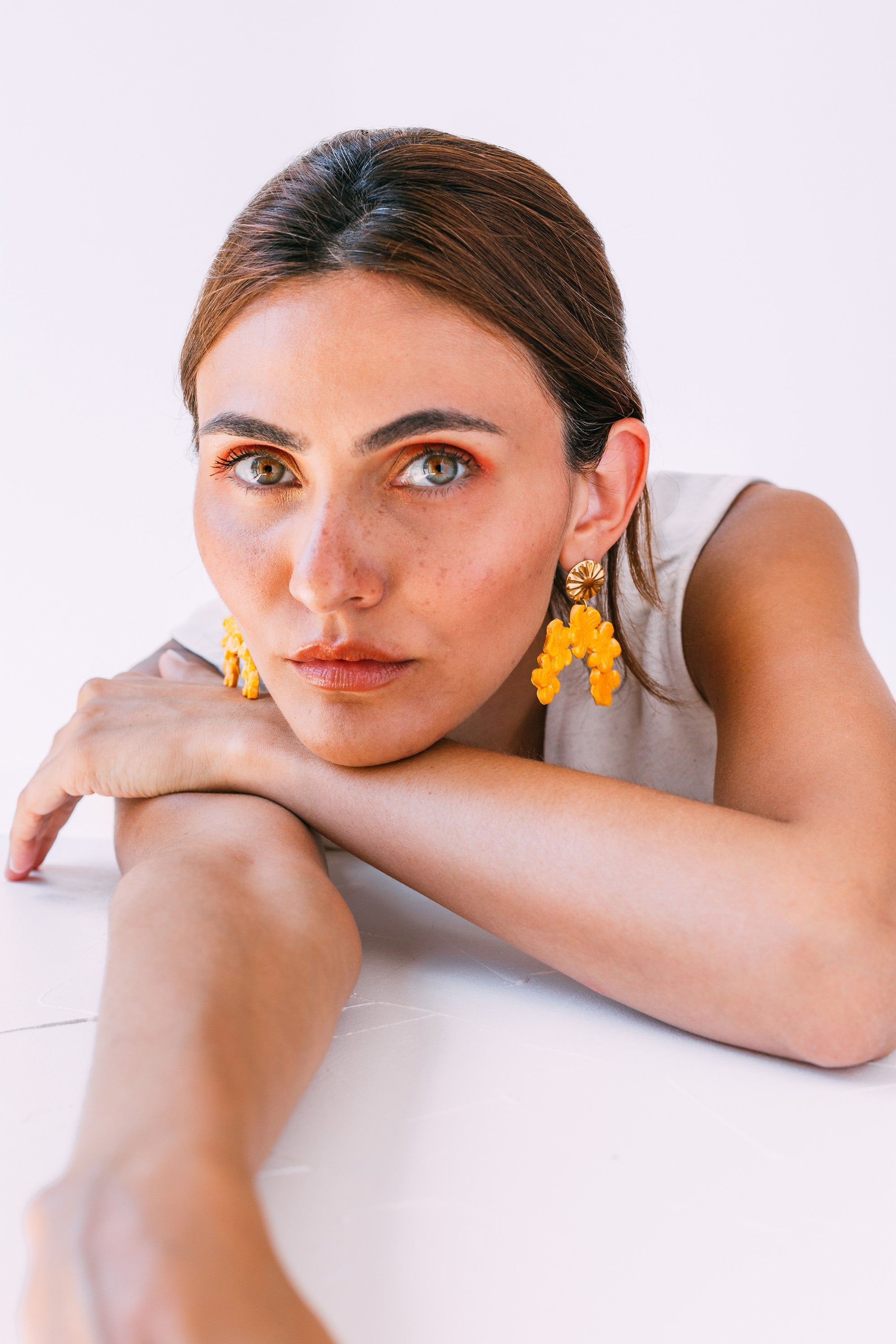 LIORA - Half Moon Flower Earring