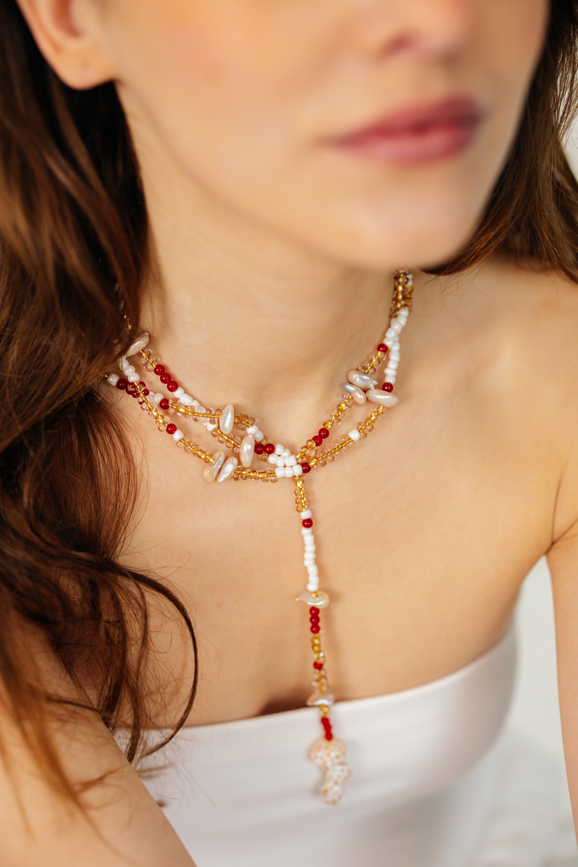 No.15 - Seashell Detailed Long Wrap Necklace/Waist Chain - S/S '26