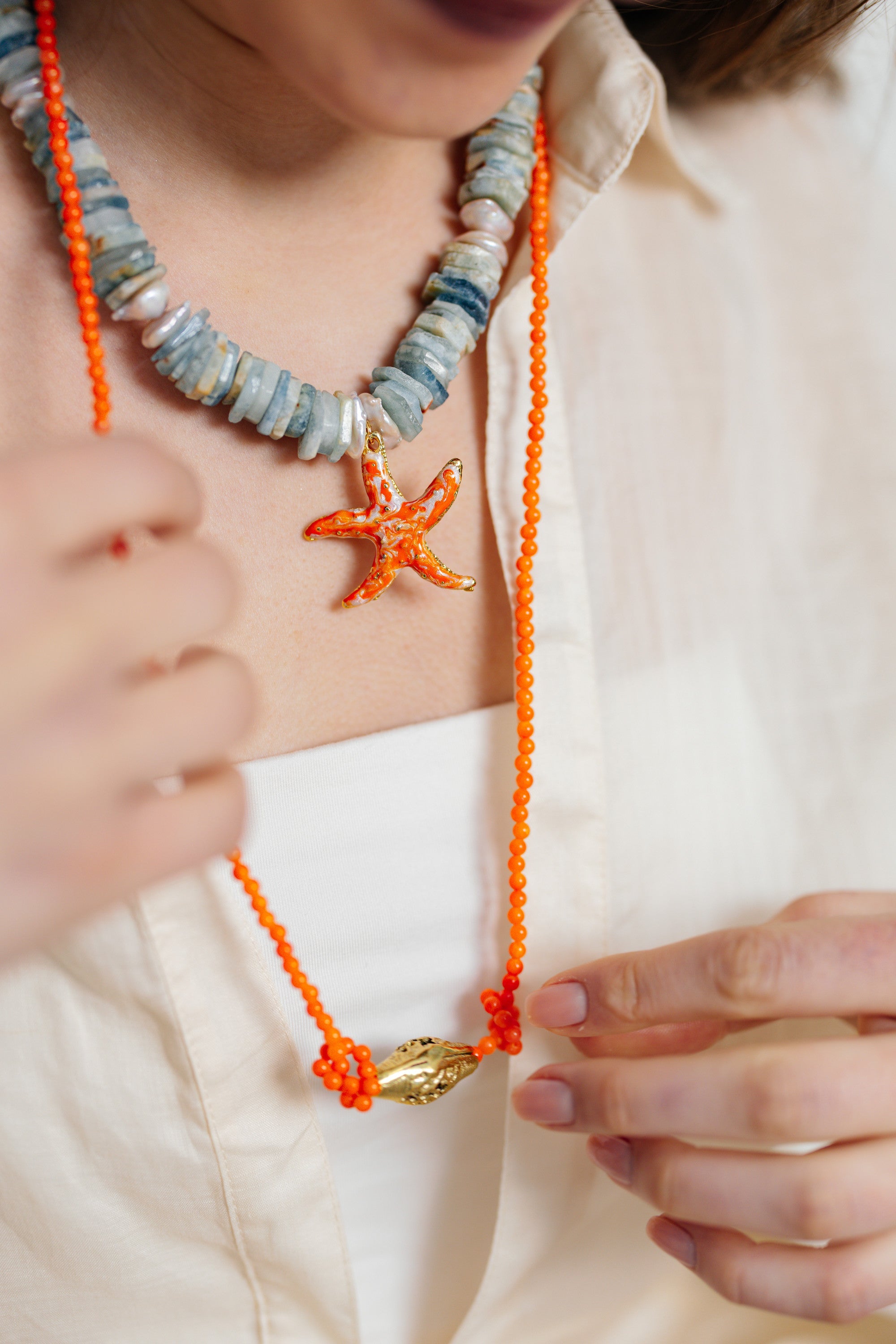 No.40 - Enamel Starfish Necklace - S/S '26