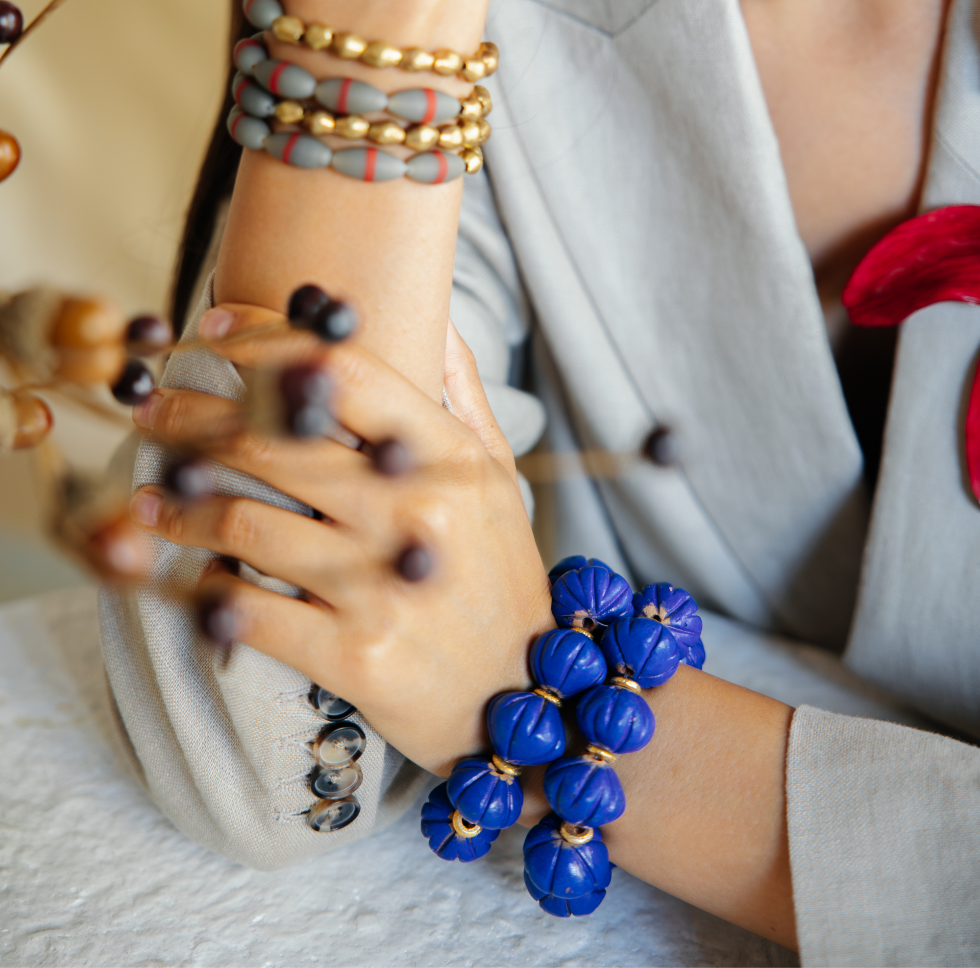 No.13 - Moroccan Pottery Bracelet with Brass - A/W 25-26 Silent Reverie