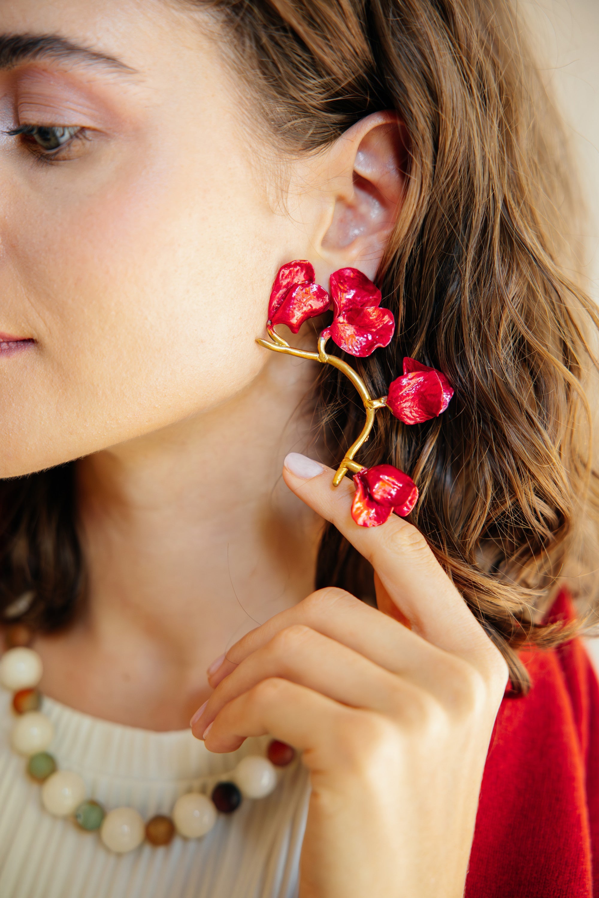 ROSALITH - Elegant Long Branch Form Earring - A/W 25-26 Silent Reverie