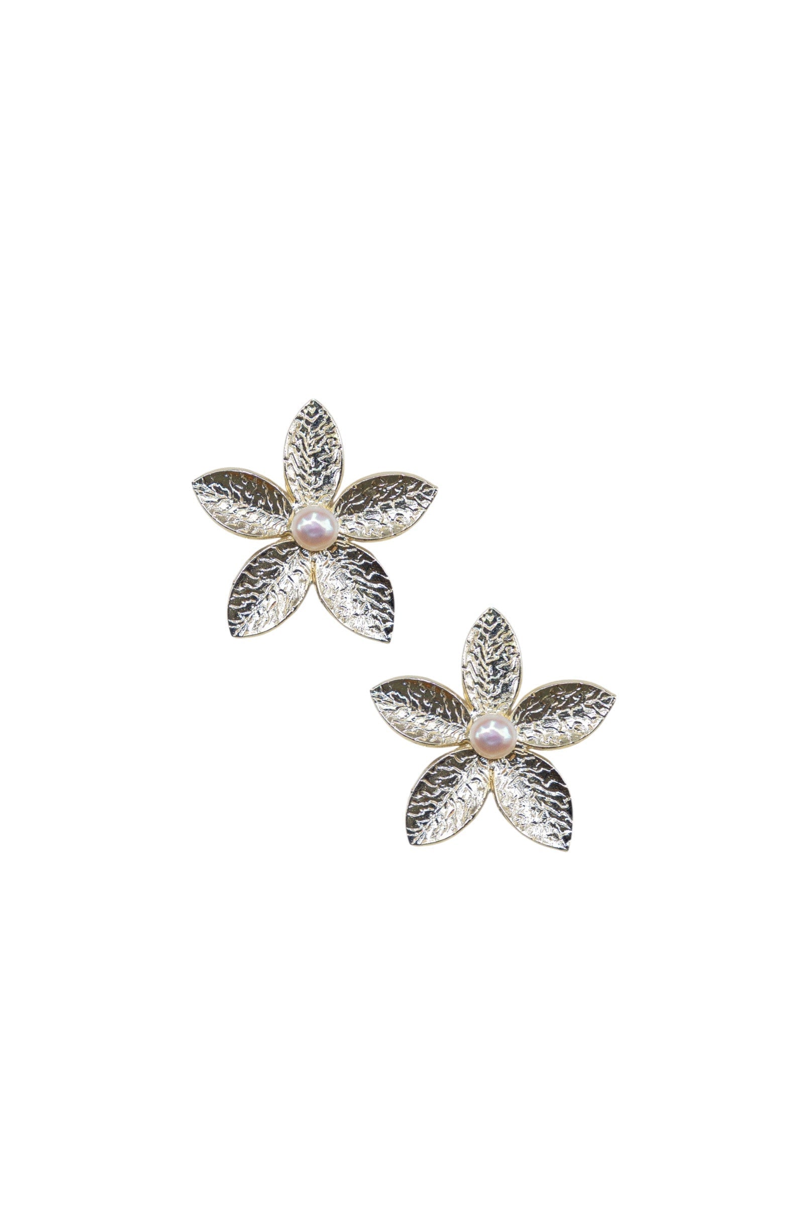 No.3 - Pearl Detailed Flower Earrings - S/S '26 Dear, Sunset