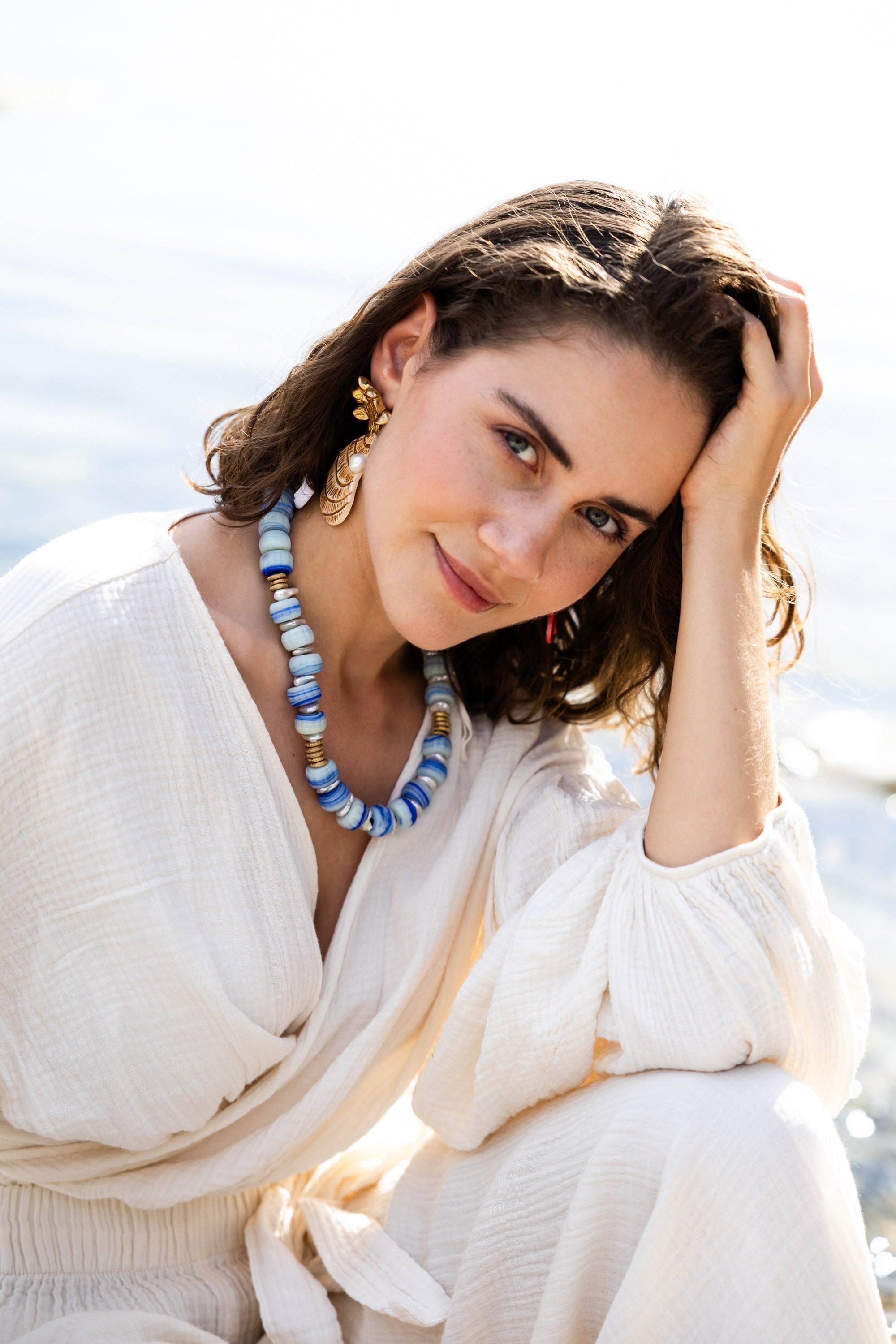 CYCLADES - Blue Glass Necklace