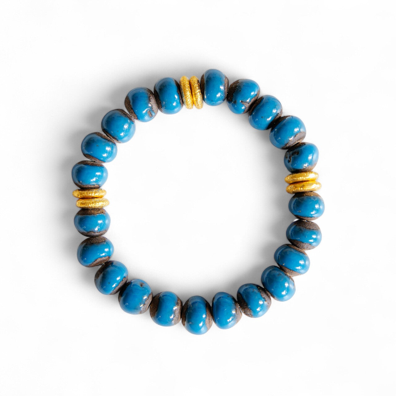 No.5 - Pottery Beads Bracelet with Brass - A/W 25-26 Silent Reverie