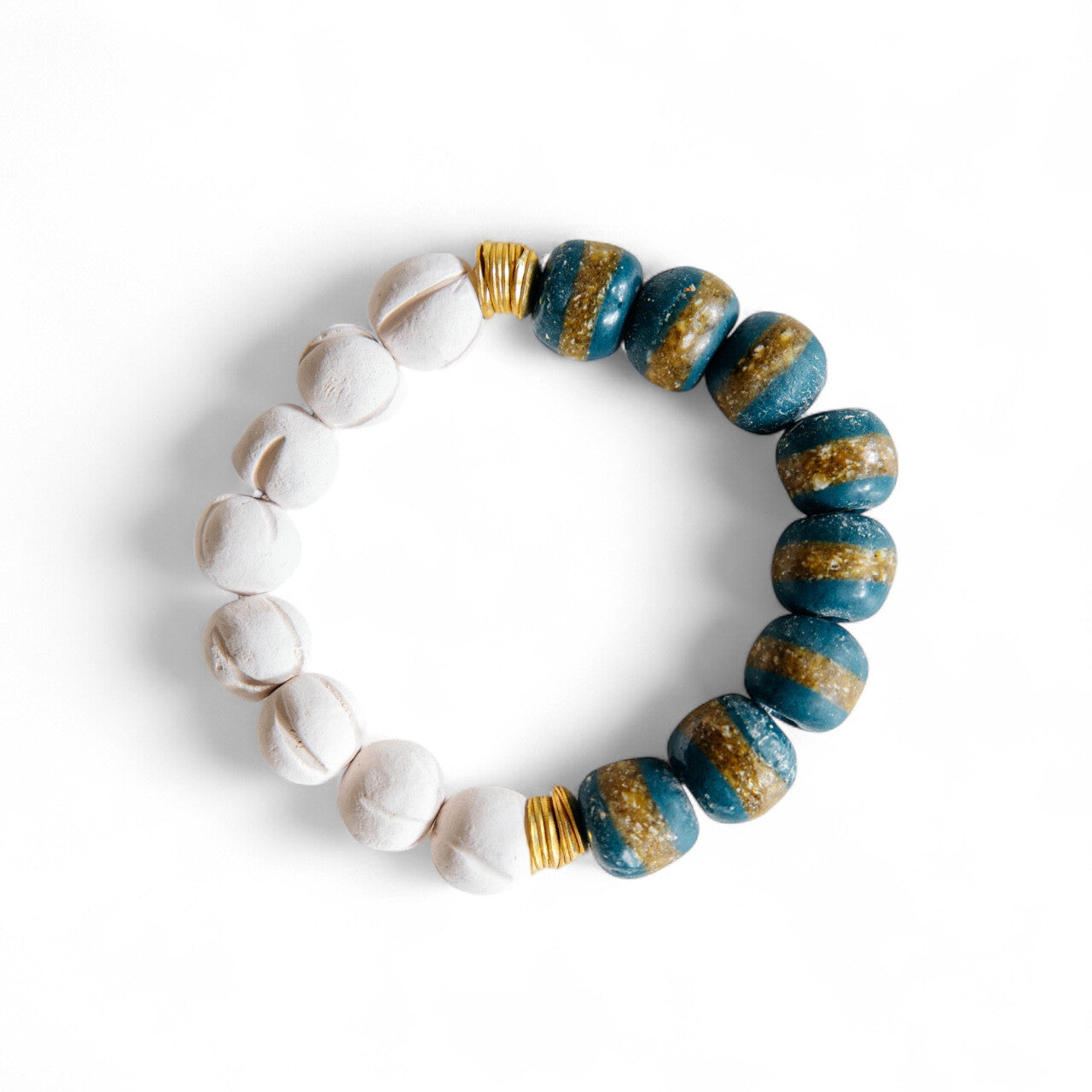No.15 - African Beaded Bracelet with Brass - A/W 25-26 Silent Reverie