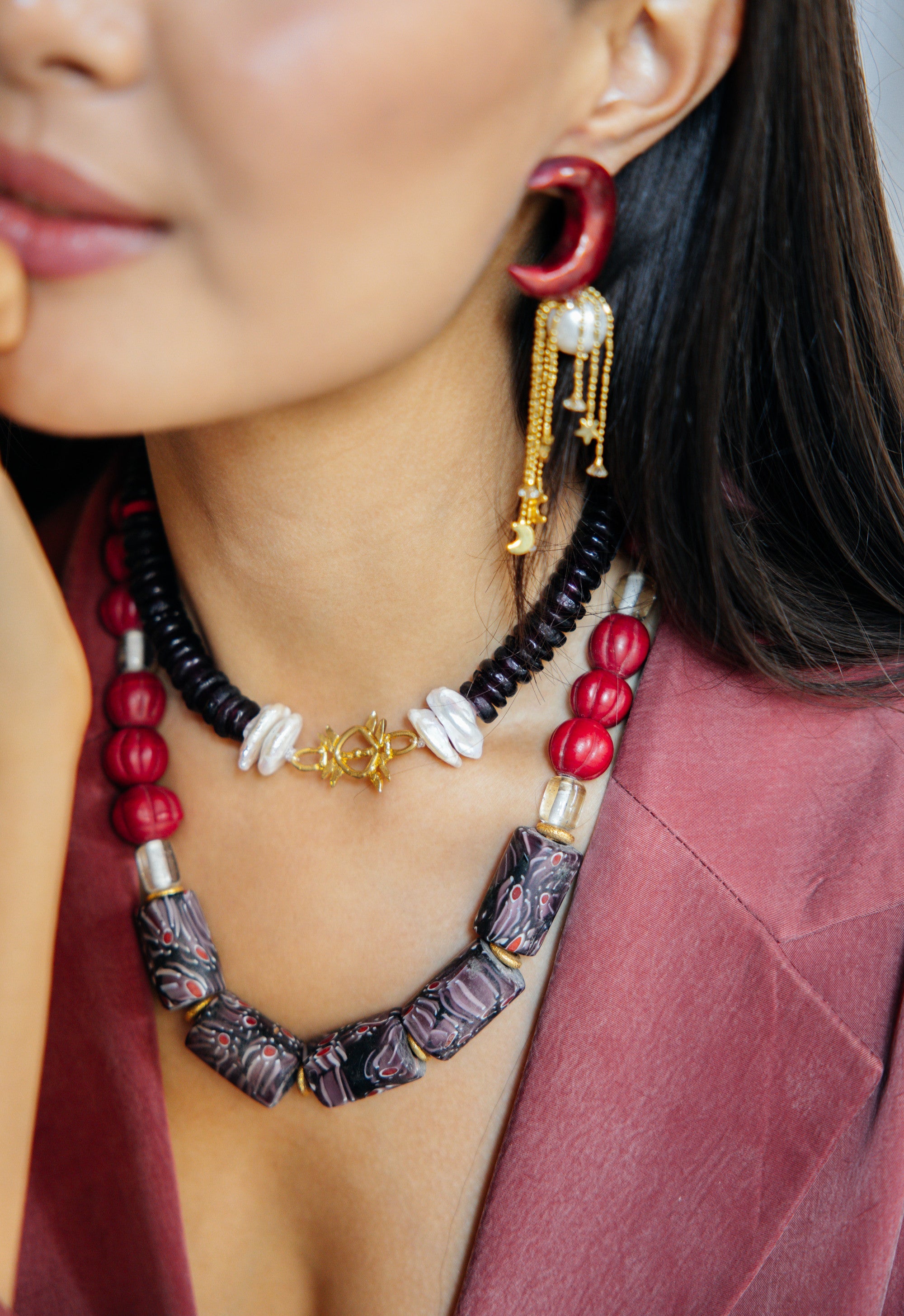 No.29 - African Glass Beaded Necklace - A/W 25-26 Silent Reverie