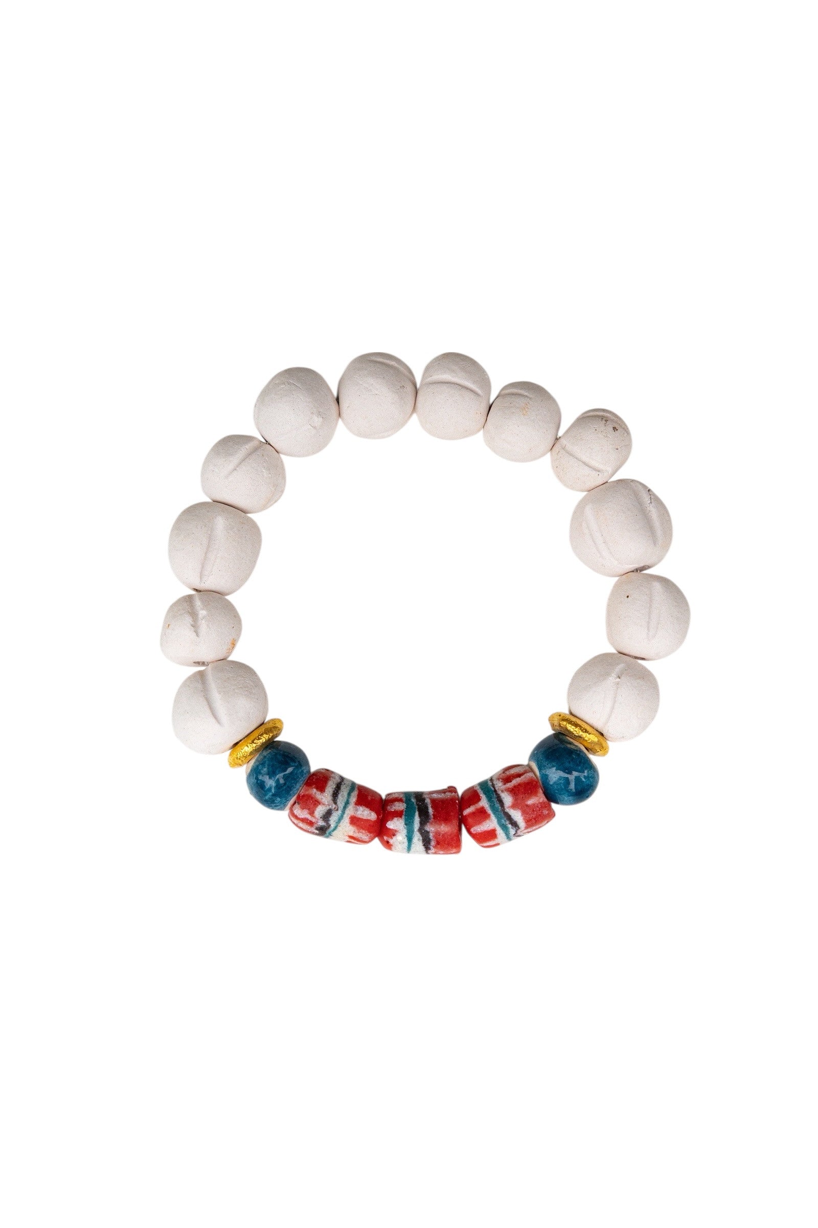 No.55 - African Glass Detailed Ceramic Bracelet - S/S '26