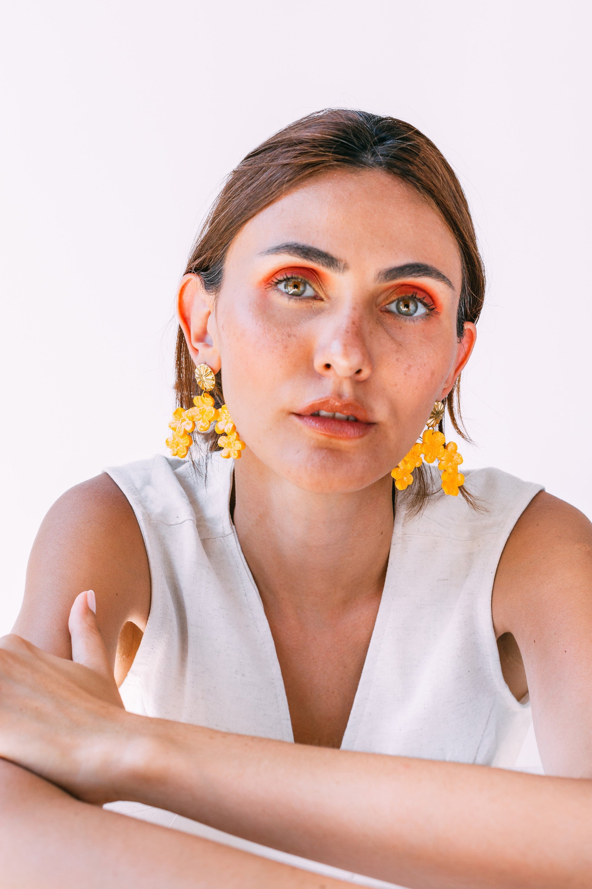 LIORA - Half Moon Flower Earring