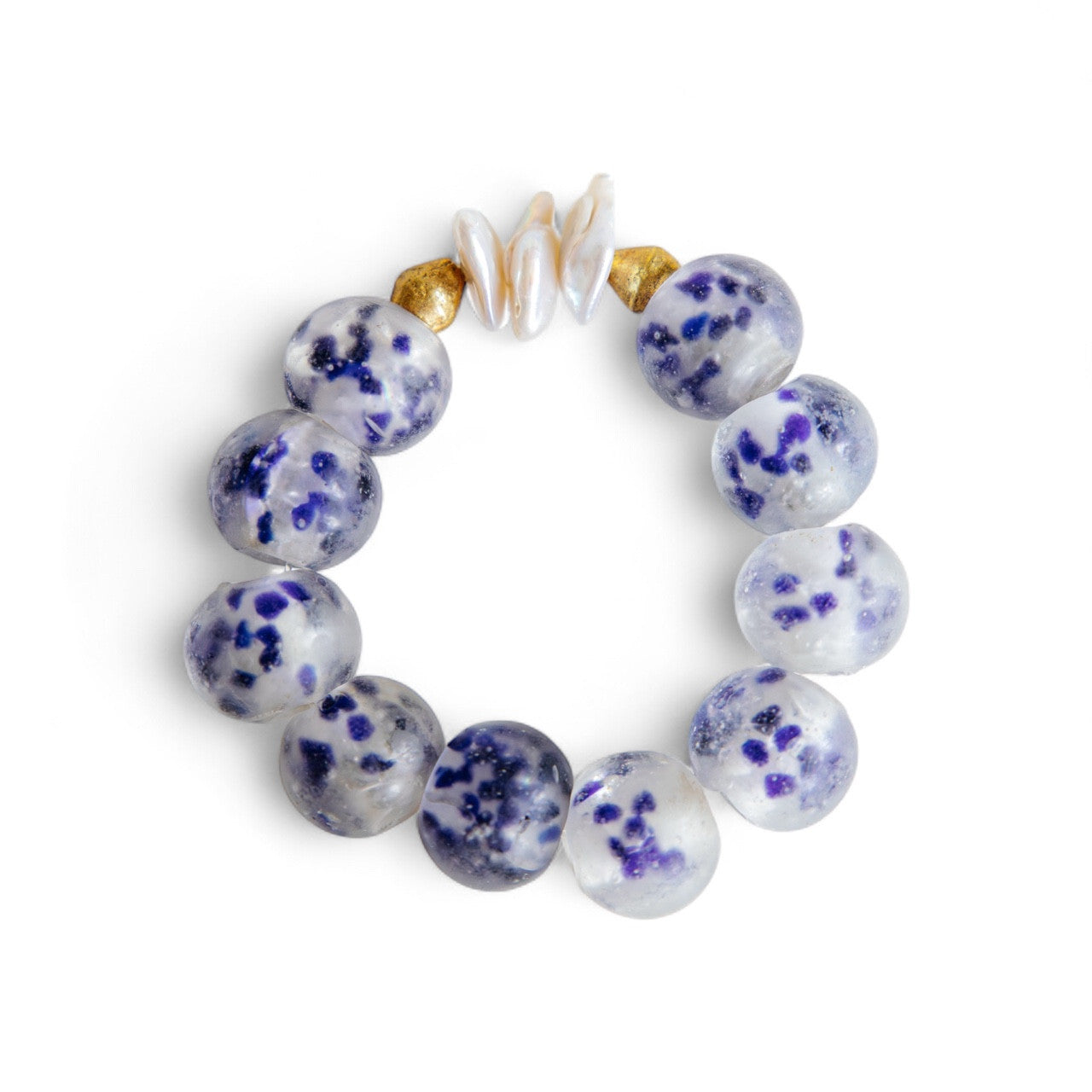 No.7 - African Dotty Beaded Bracelet with Brass - A/W 25-26 Silent Reverie