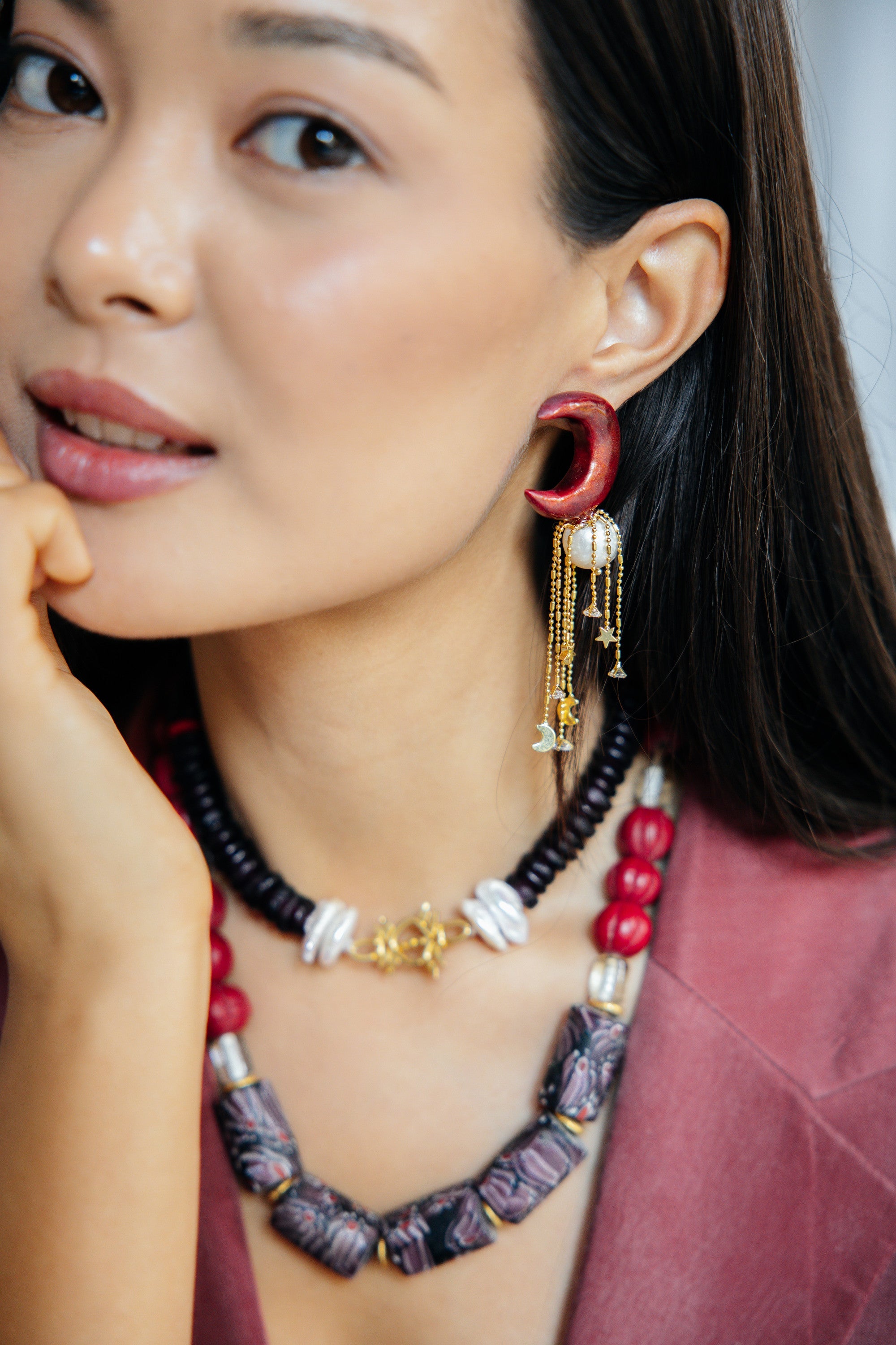 WISH UPON THE STARS - Long Dangling Earring - A/W 25-26 Silent Reverie