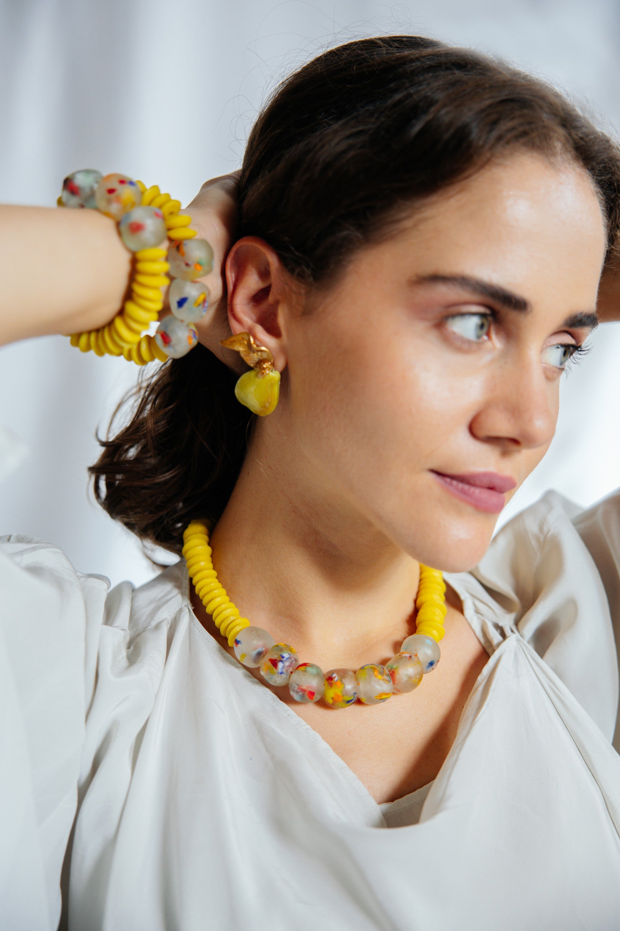 No.25 - Handmade African Glass Bead Necklace - A/W 25-26 Silent Reverie