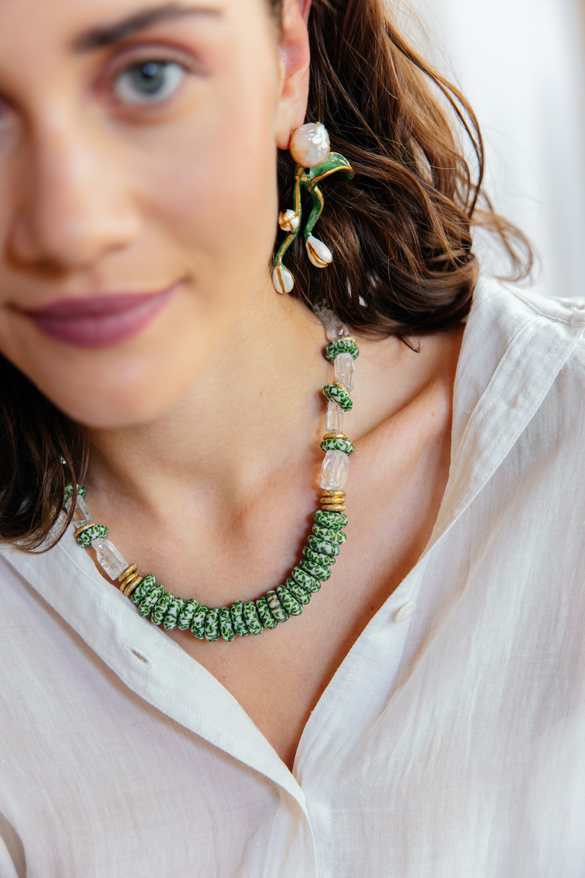 No.7 - Crystal Quartz Detailed Necklace - A/W 25-26 Silent Reverie