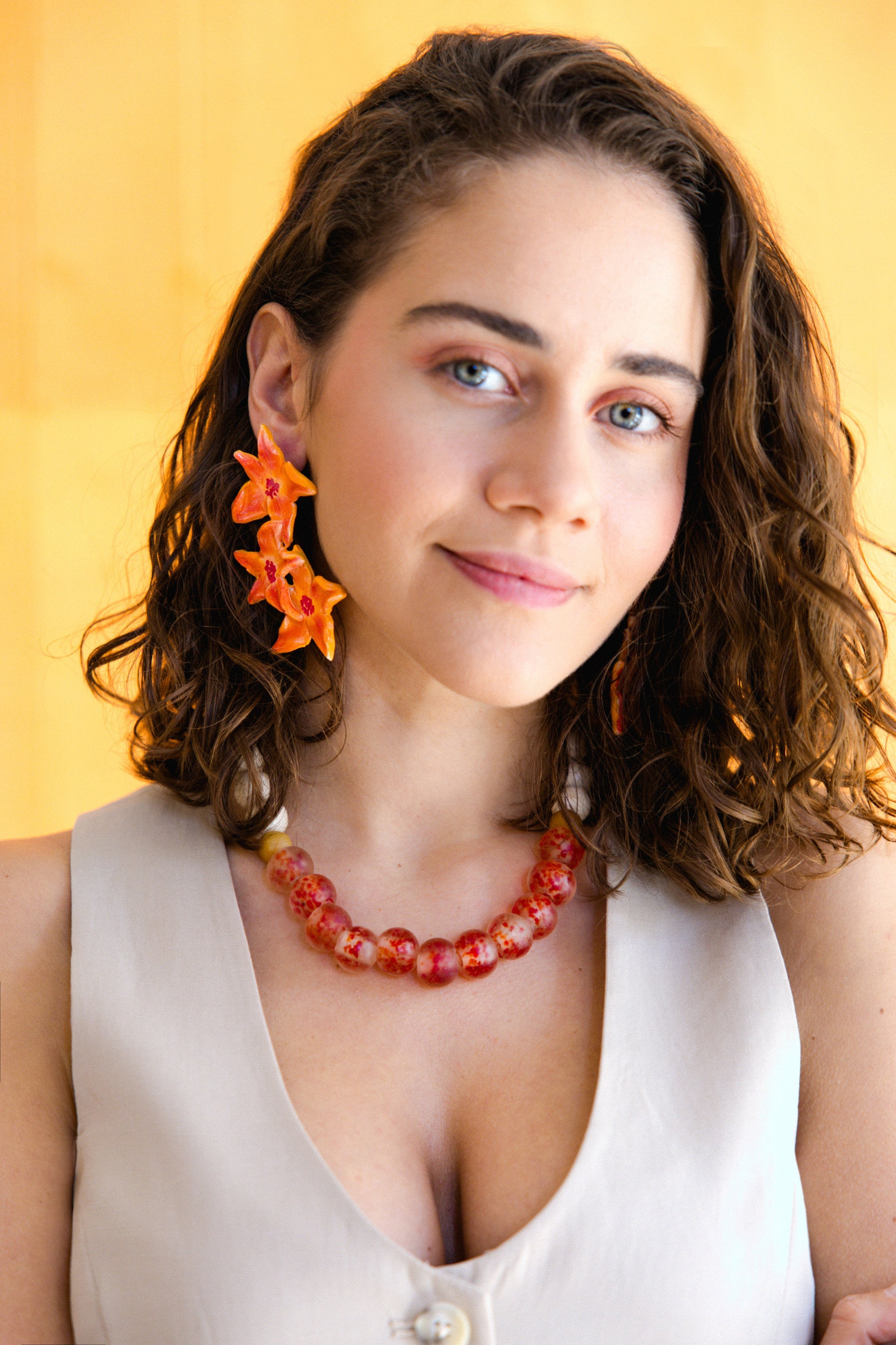 SATSUMA - Big Floral Stud Earrings