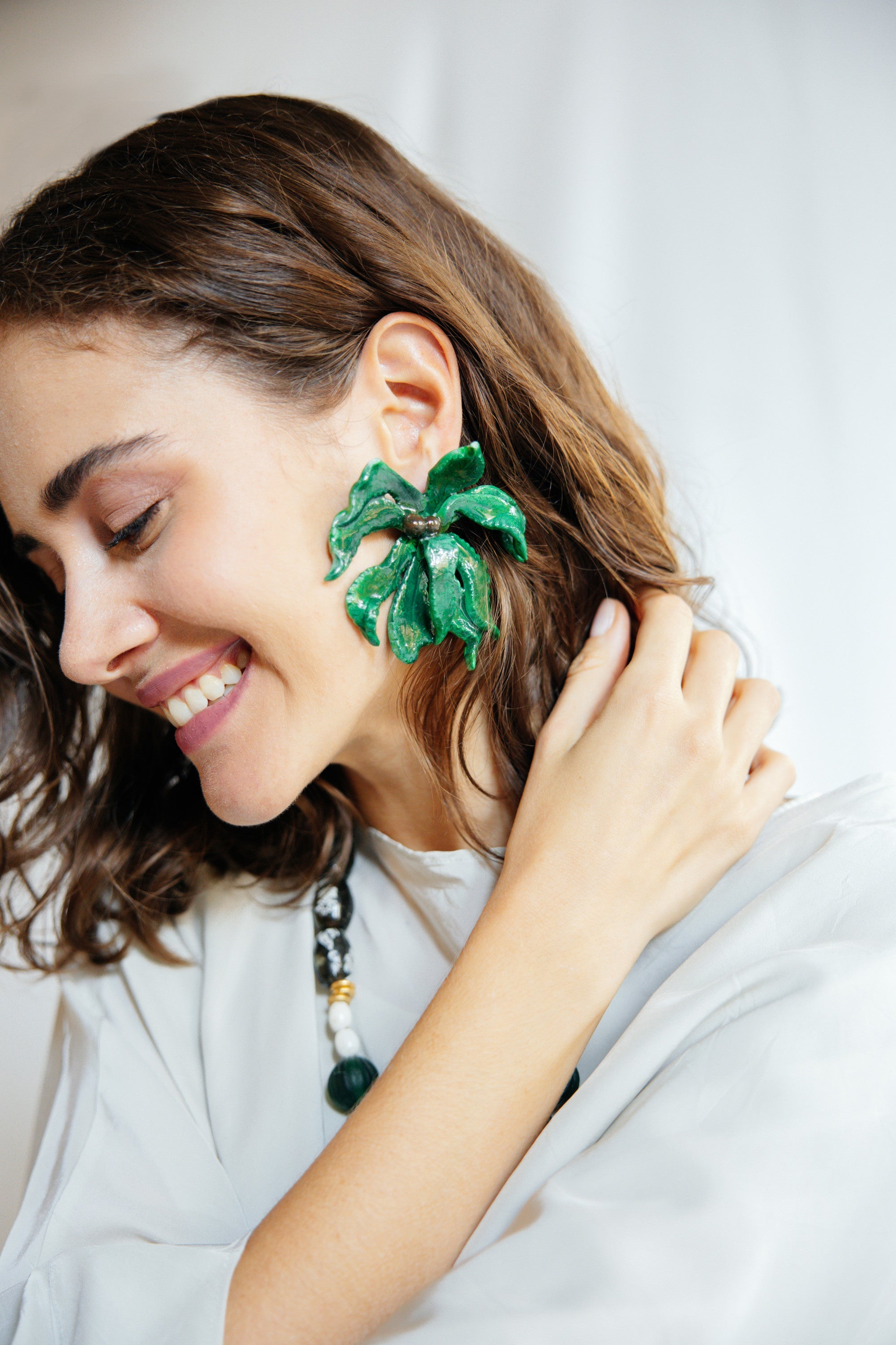 COCO PALM - Palm Leaf Earrings