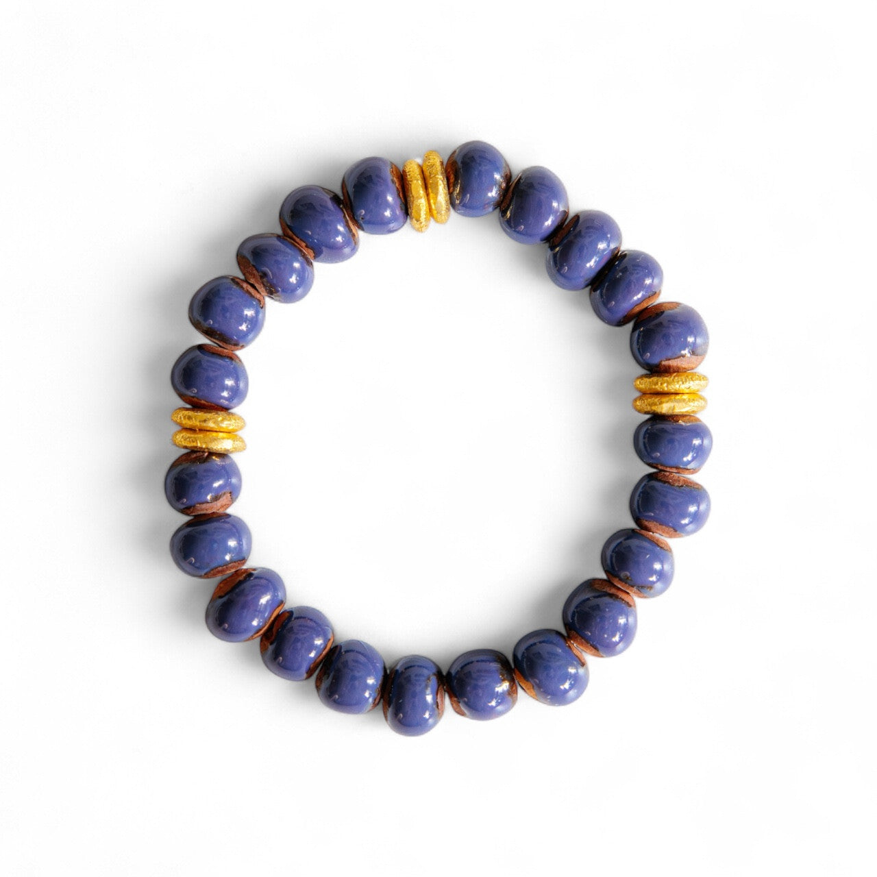 No.5 - Pottery Beads Bracelet with Brass - A/W 25-26 Silent Reverie