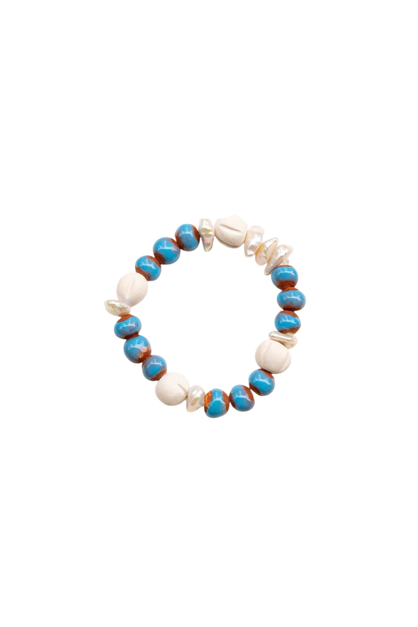 No.46 - Ceramic Detailed Pearl Bracelet - S/S '26