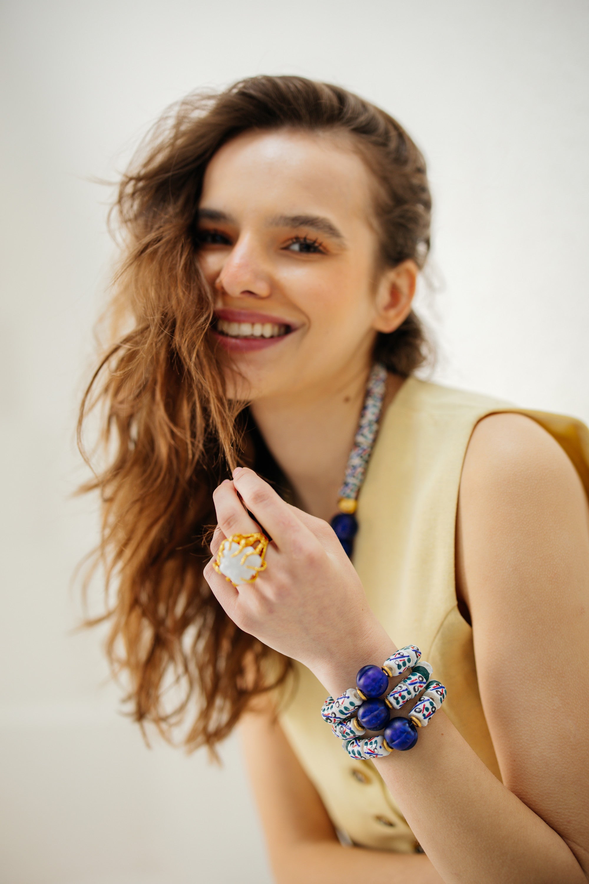No.4 - Big Quartz Stone Ring - S/S '26 Dear, Sunset