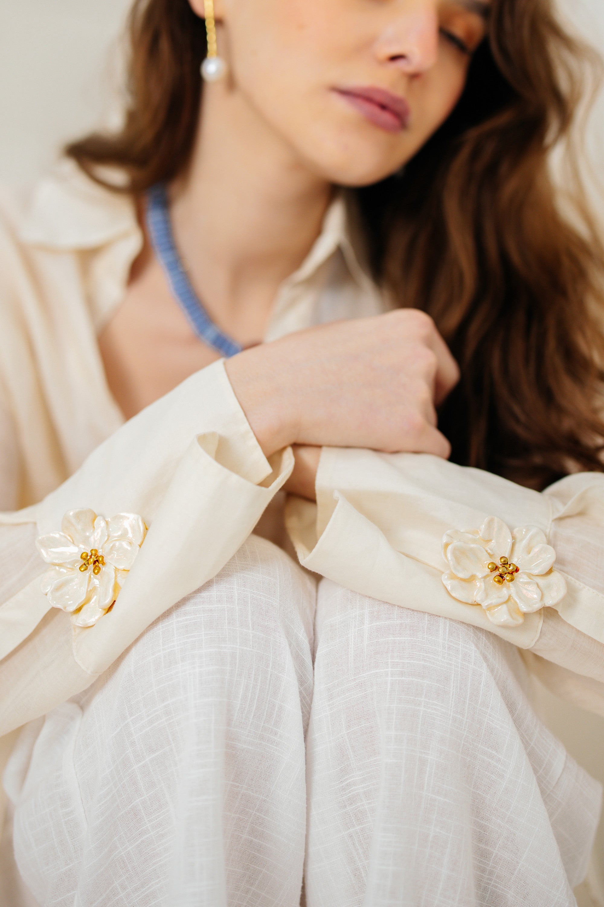 BLUMYA - Floral Button Cover Pair