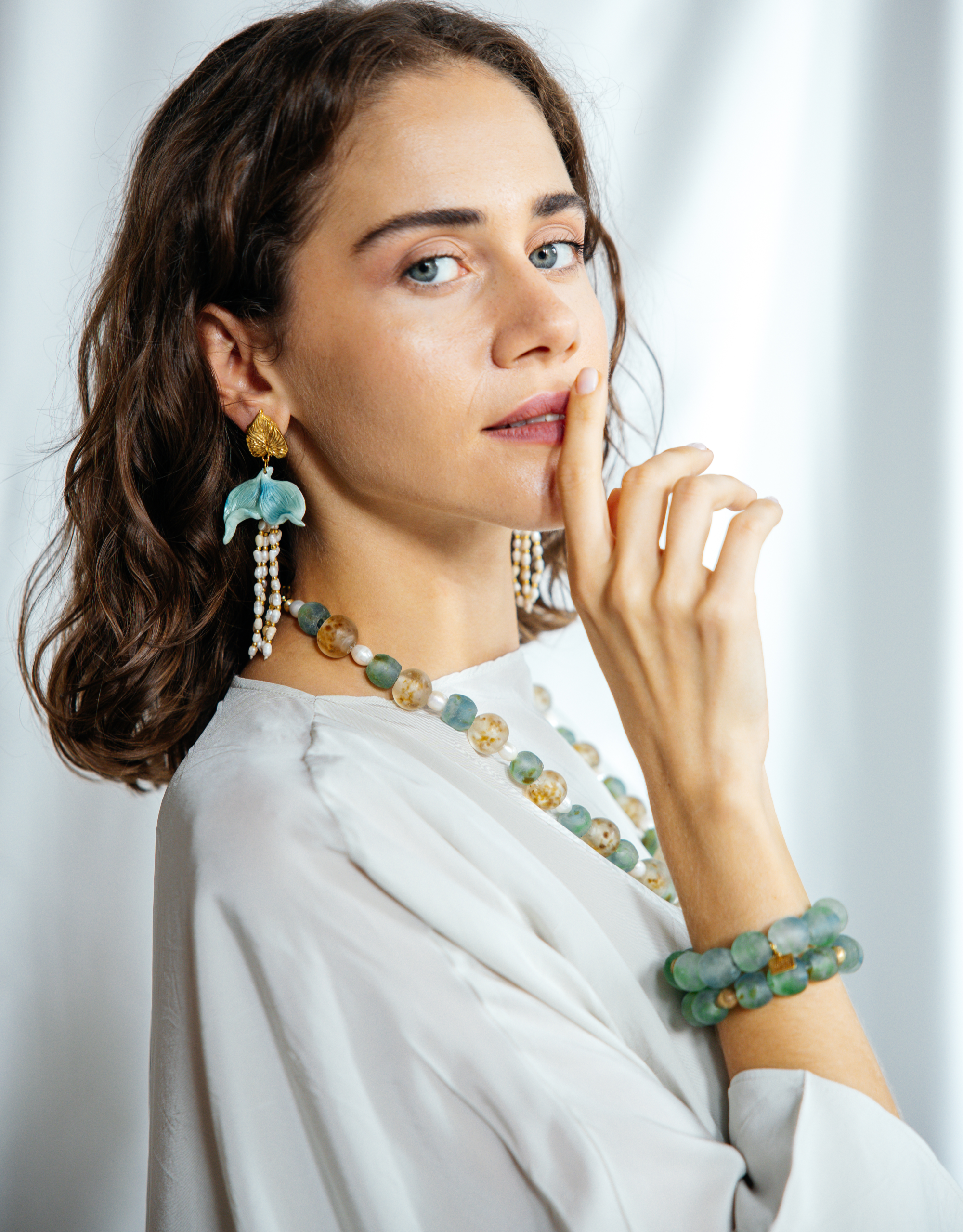 No.10 - African Beaded Bracelet with Brass - A/W 25-26 Silent Reverie
