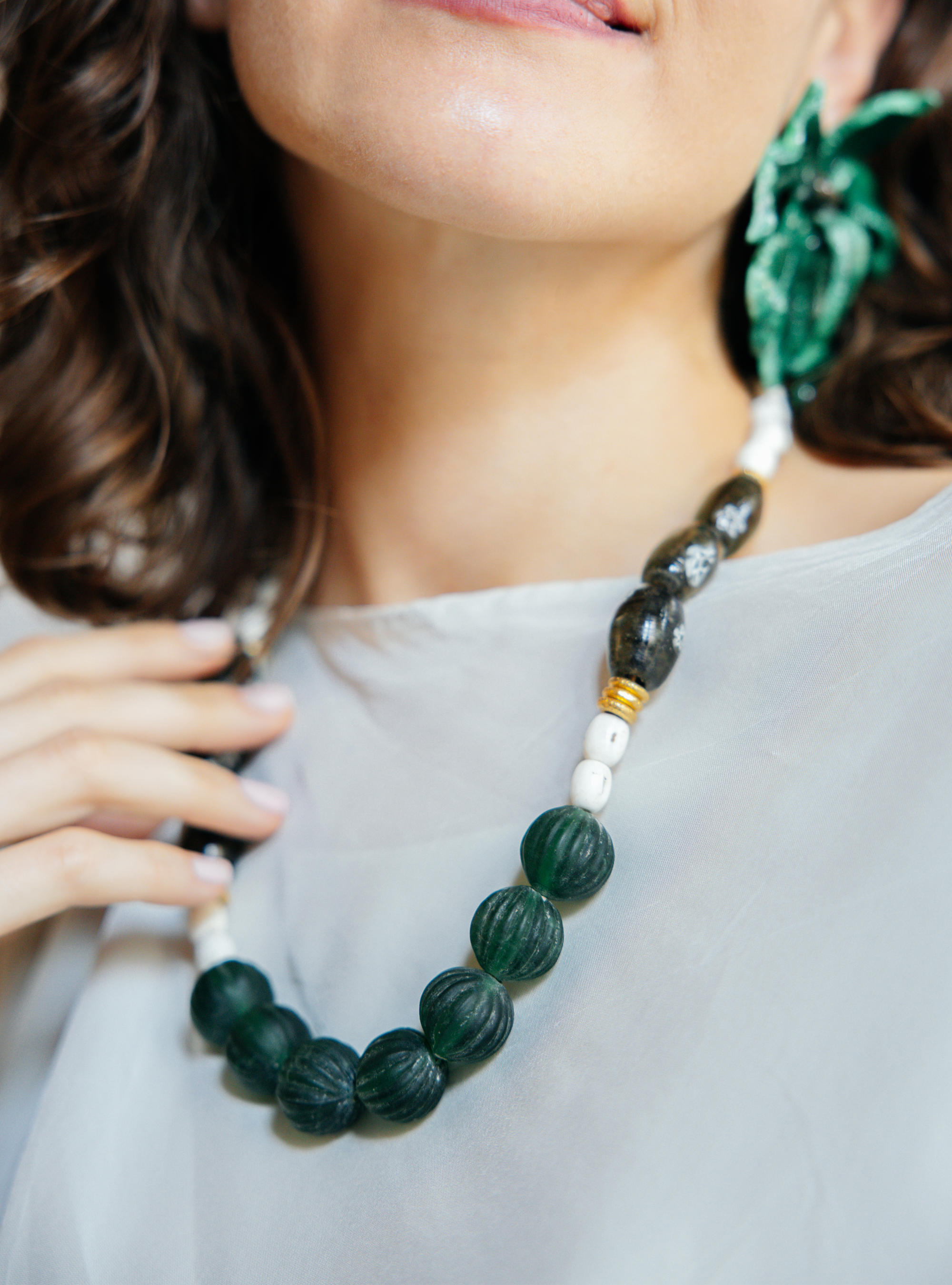 No.12 - Handmade Special African Bead Necklace - A/W 25-26 Silent Reverie