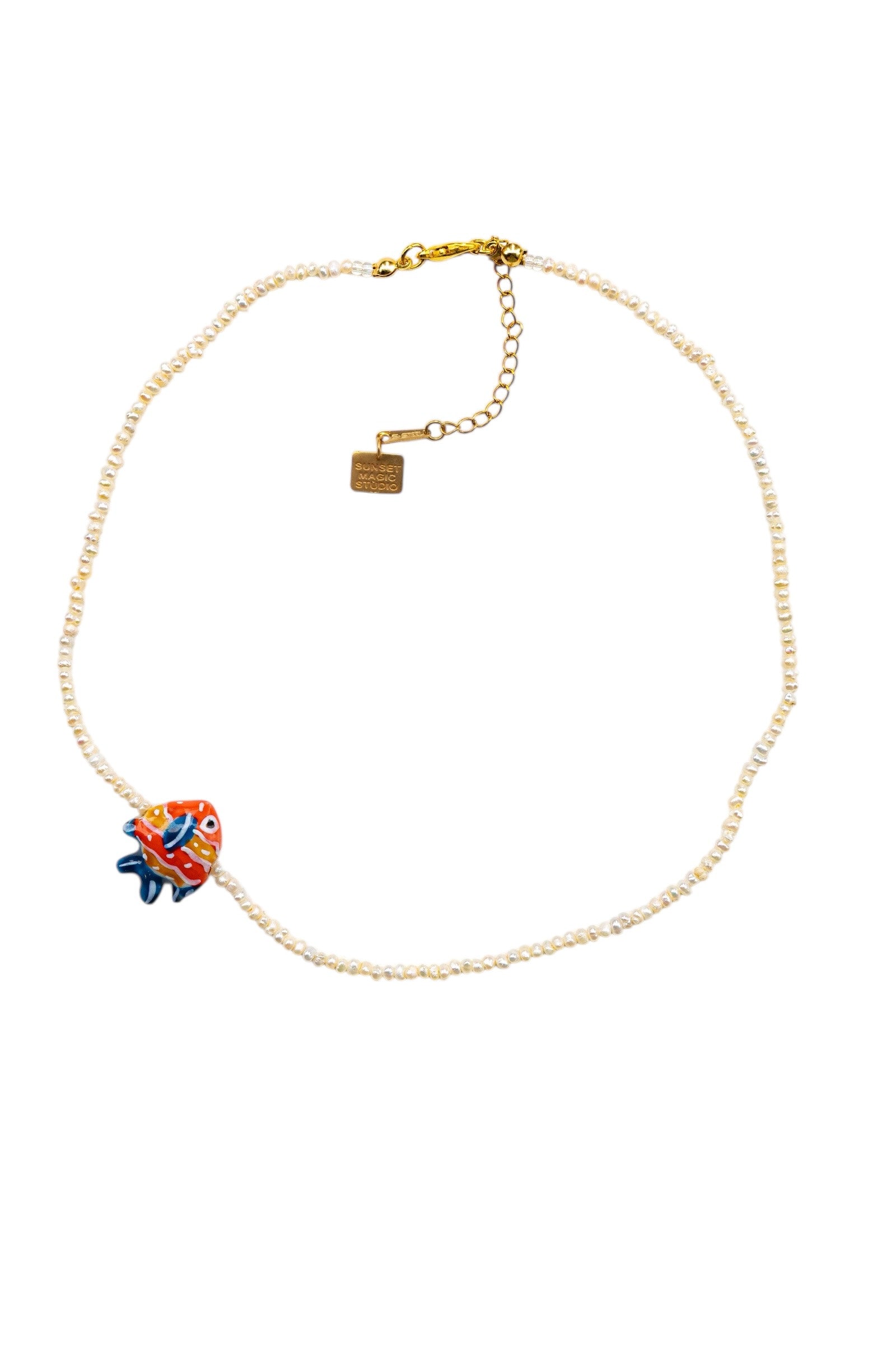 No.35 - Ceramic Fish Detailed Pearl Necklace  - S/S '26