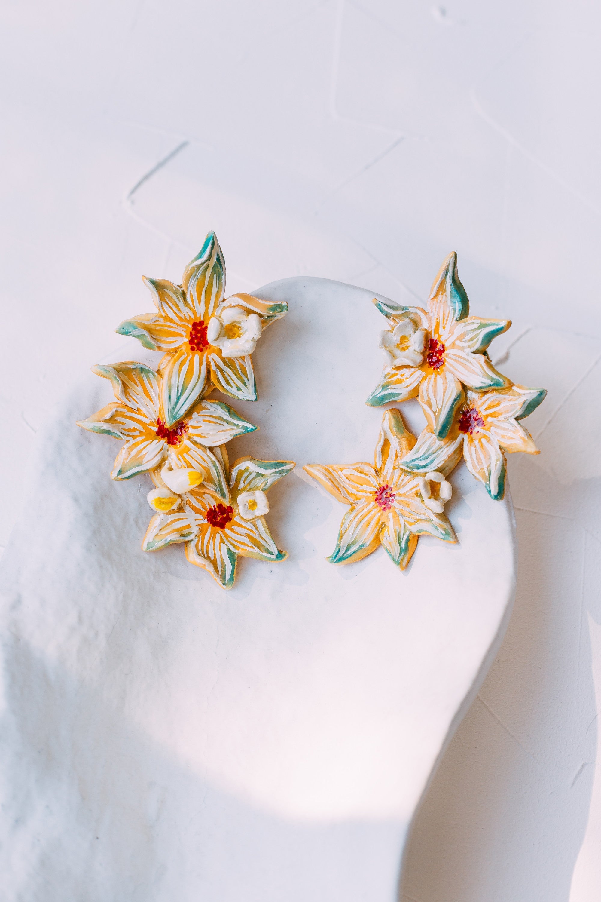 LYKIA - Large Flower Shaped Earring