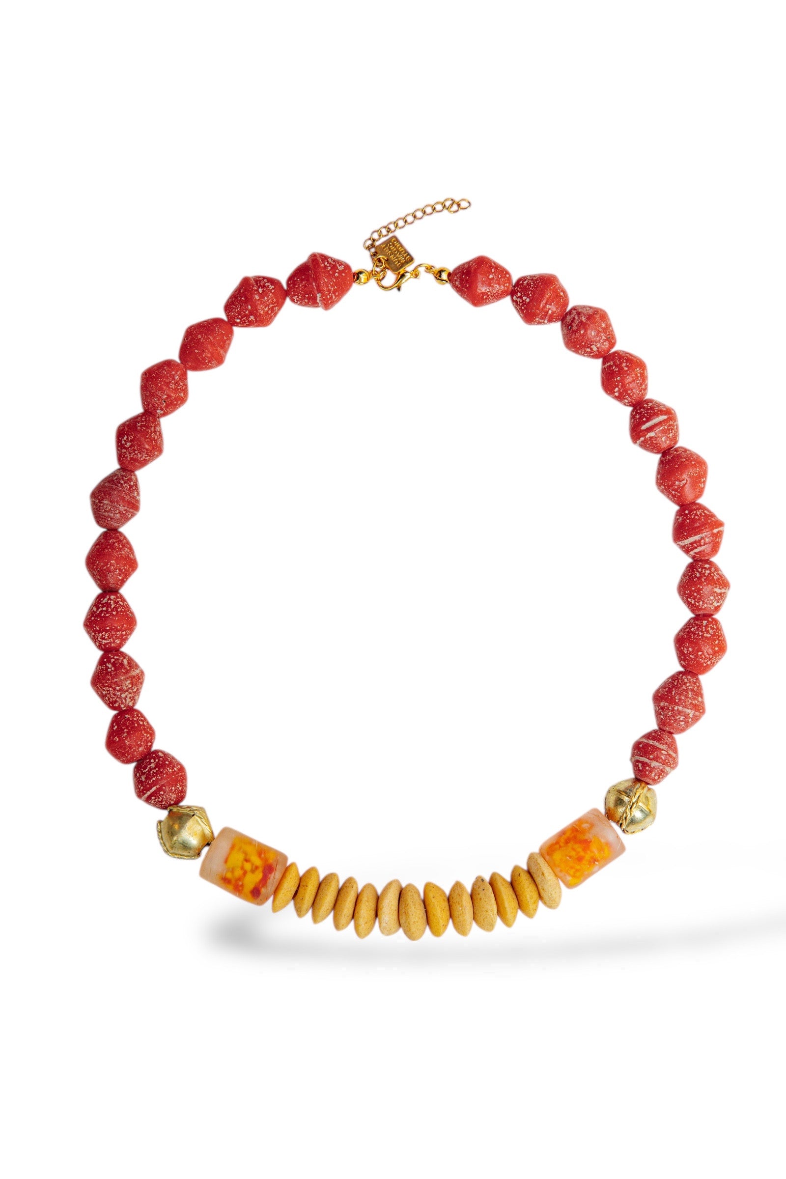 No.35 - African Glass Beaded Sunset Necklace - A/W 25-26 Silent Reverie
