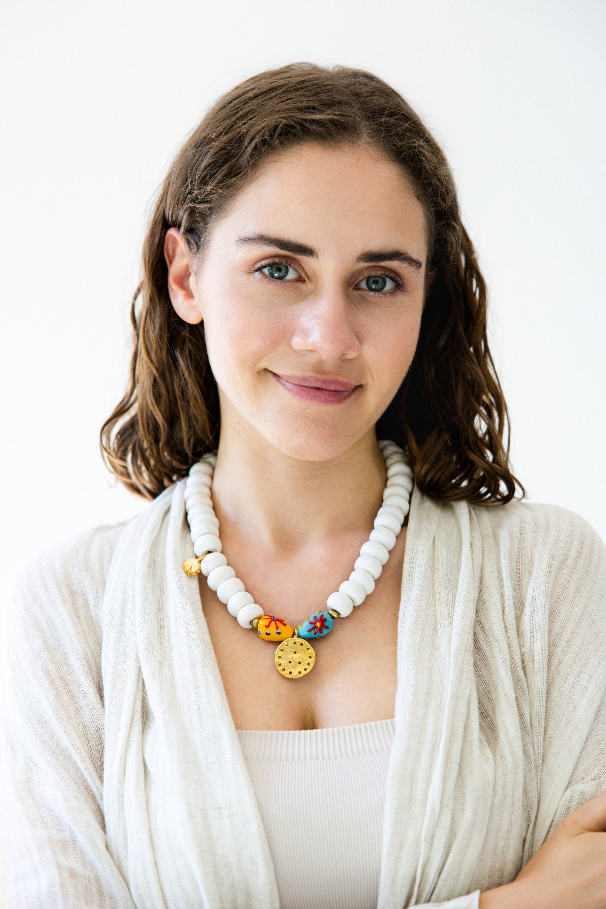 ISLA BEADS - White Bead Necklace