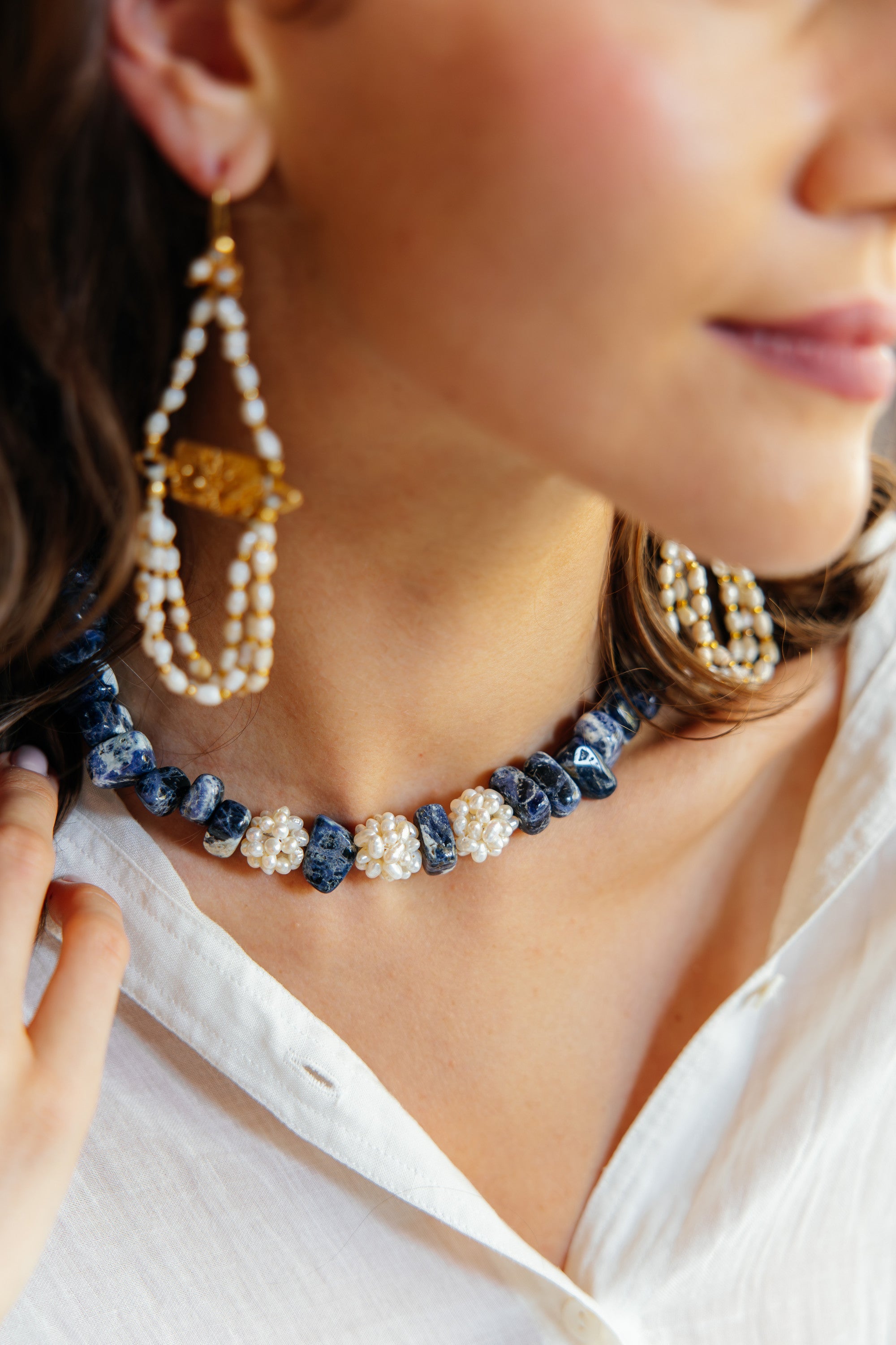 FIORAËL - Long Pearl Earring - A/W 25-26 Silent Reverie
