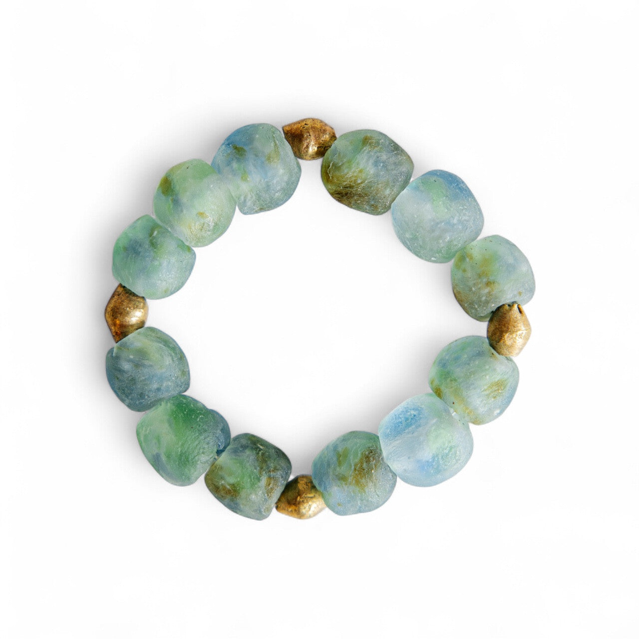 No.10 - African Beaded Bracelet with Brass - A/W 25-26 Silent Reverie