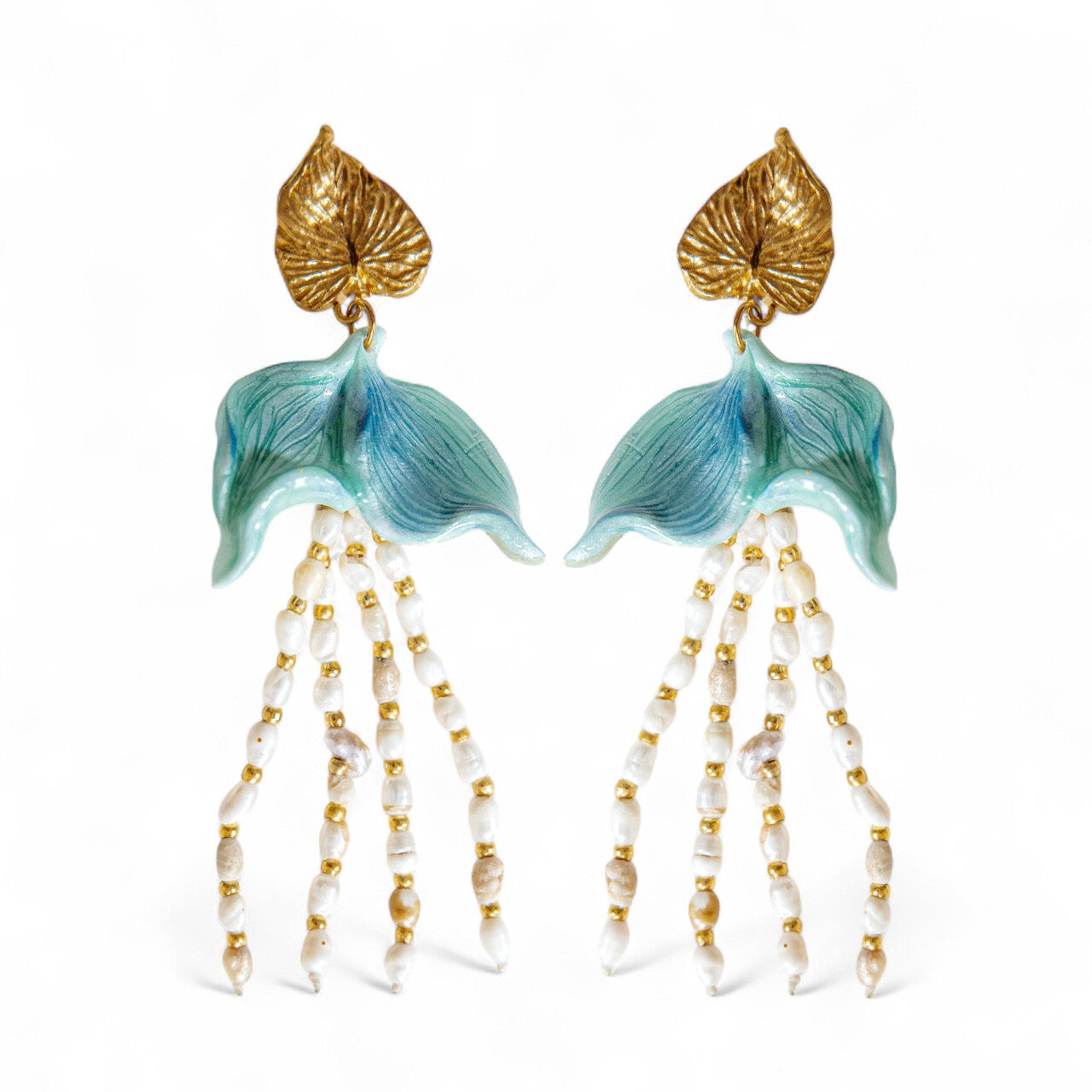 AURALIA - Long Bohemian Pearl Earring - A/W 25-26 Silent Reverie