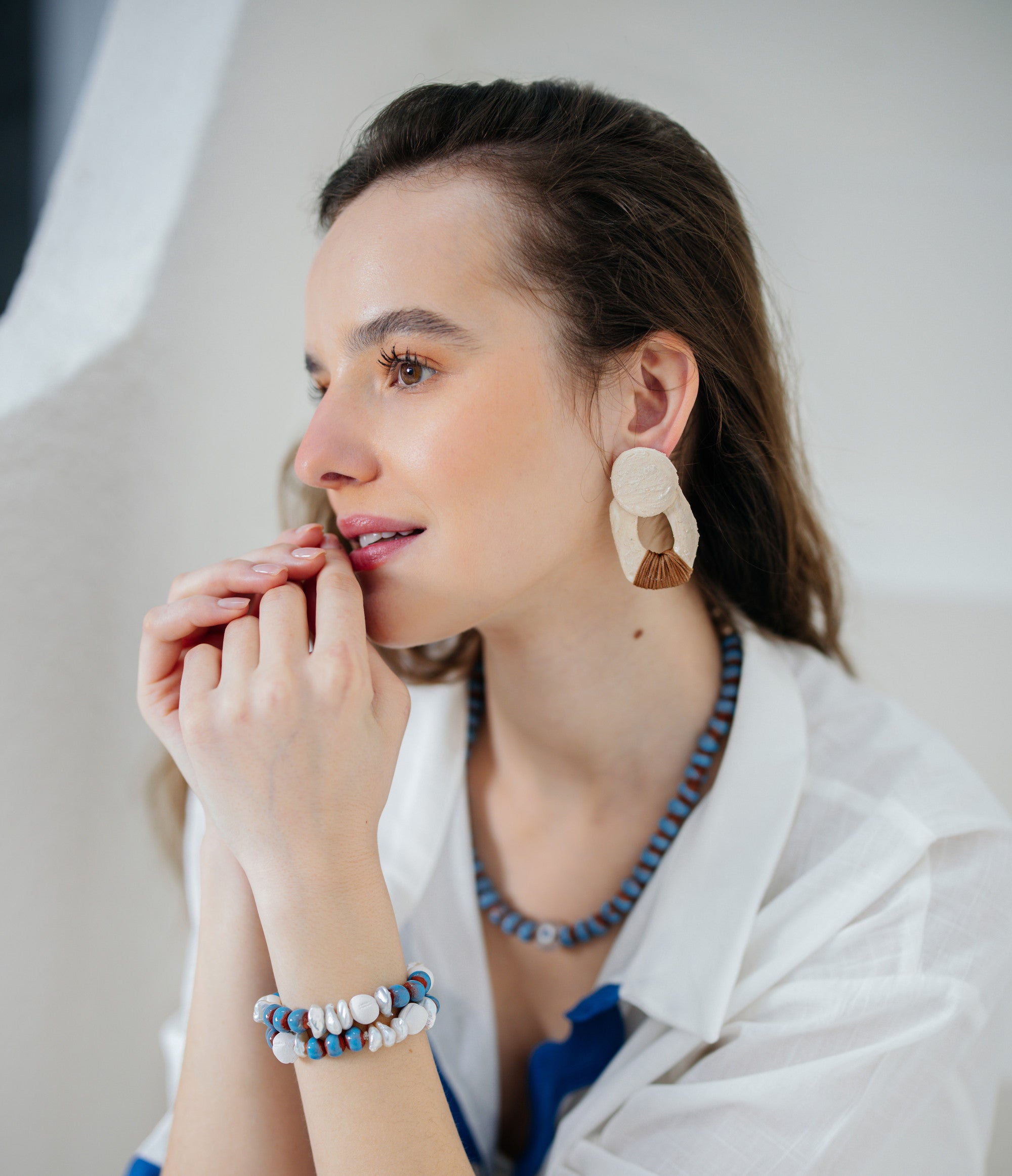 TRAVERTONE - Travertine Effect Earrings - S/S '26