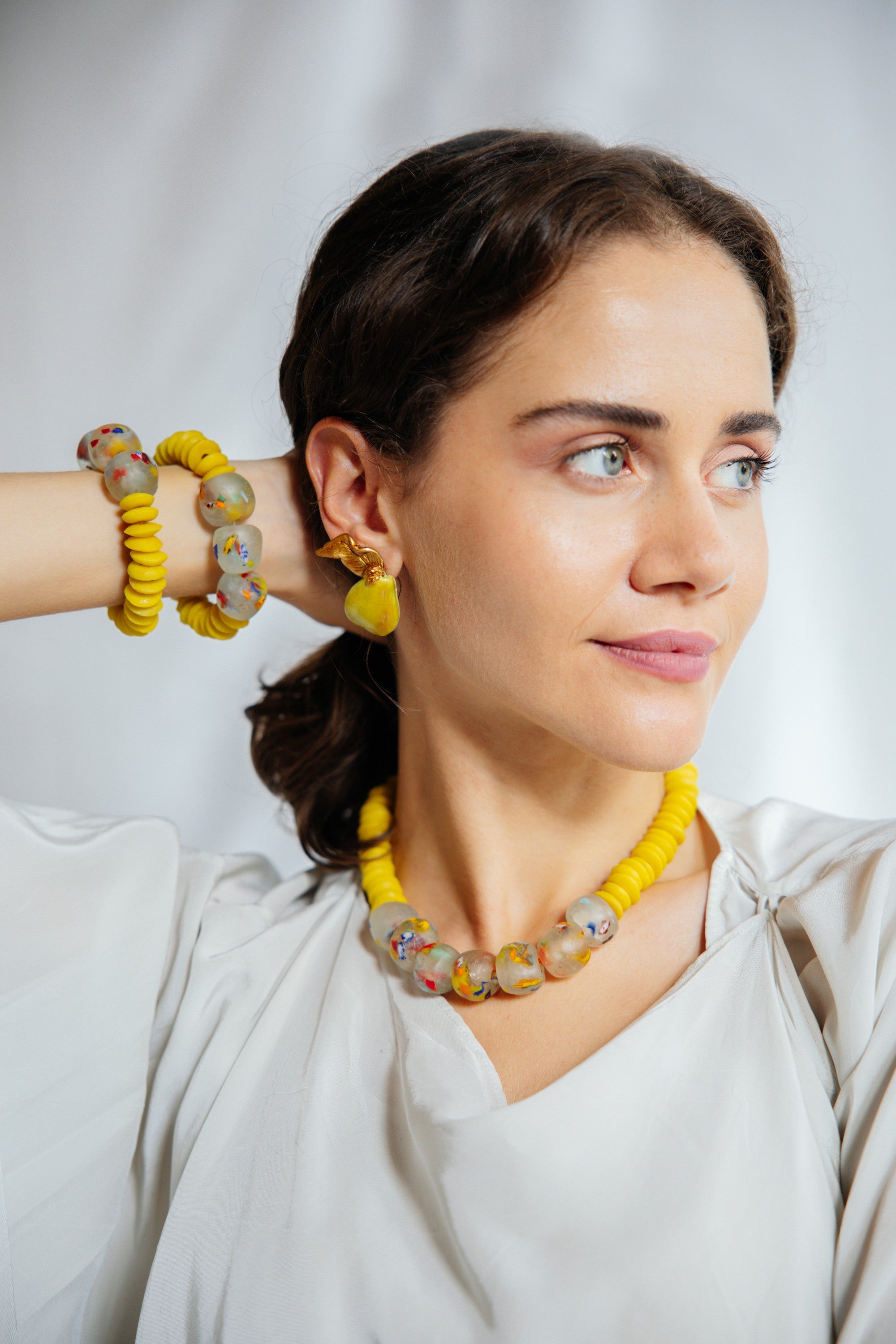 No.25 - Handmade African Glass Bead Necklace - A/W 25-26 Silent Reverie