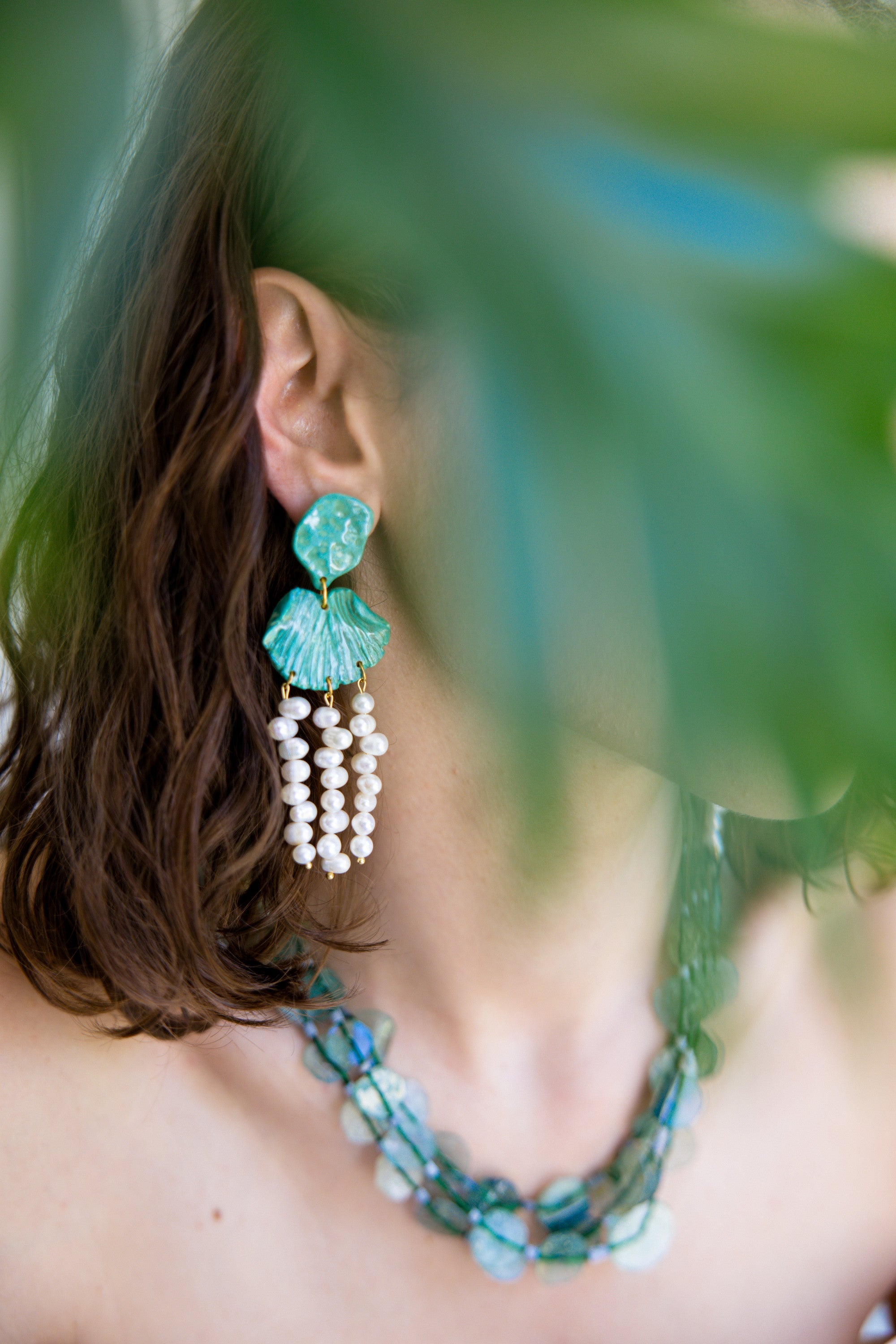 LICUALA - Tropical Pearl Earrings