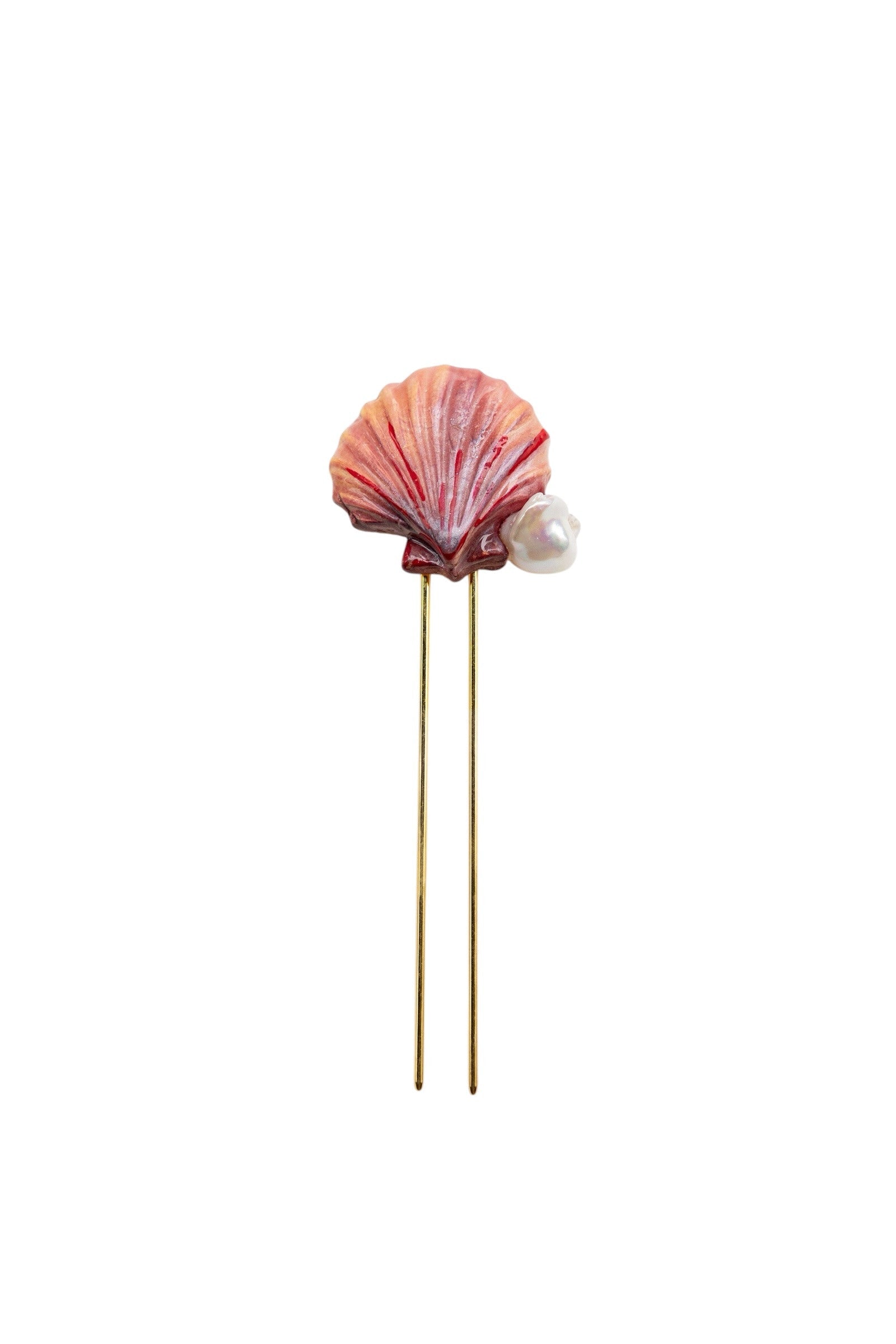 CORAL SHELL - Pearl Detailed Bun Hair Pin - S/S '26