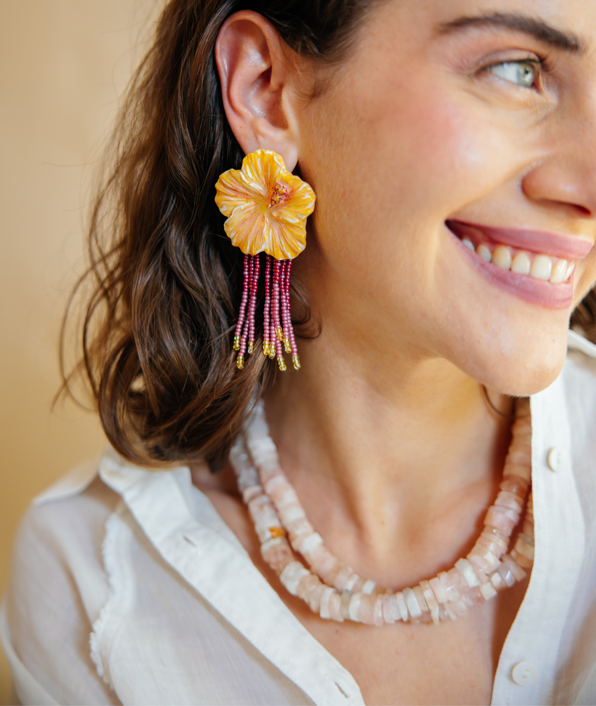 No.10 - Rose Quartz Row Necklace - A/W 25-26 Silent Reverie