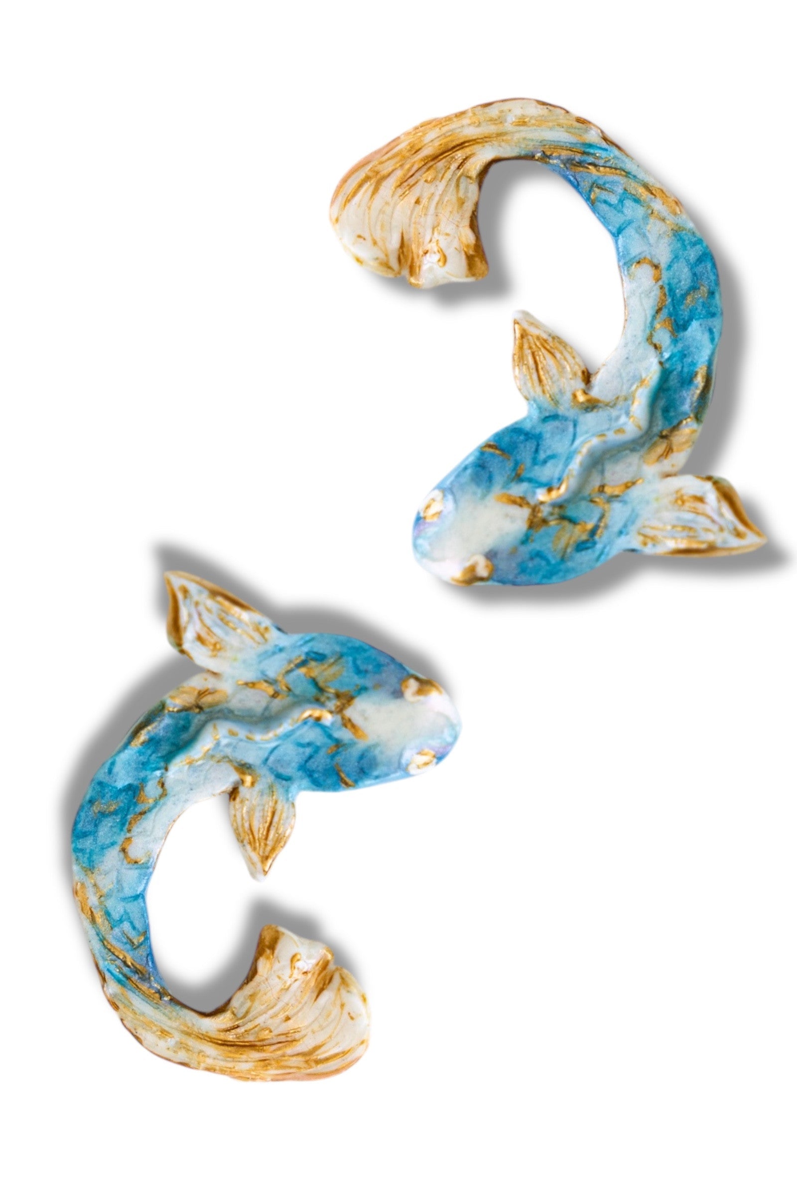 KOI - Blue Asymmetrical Earrings
