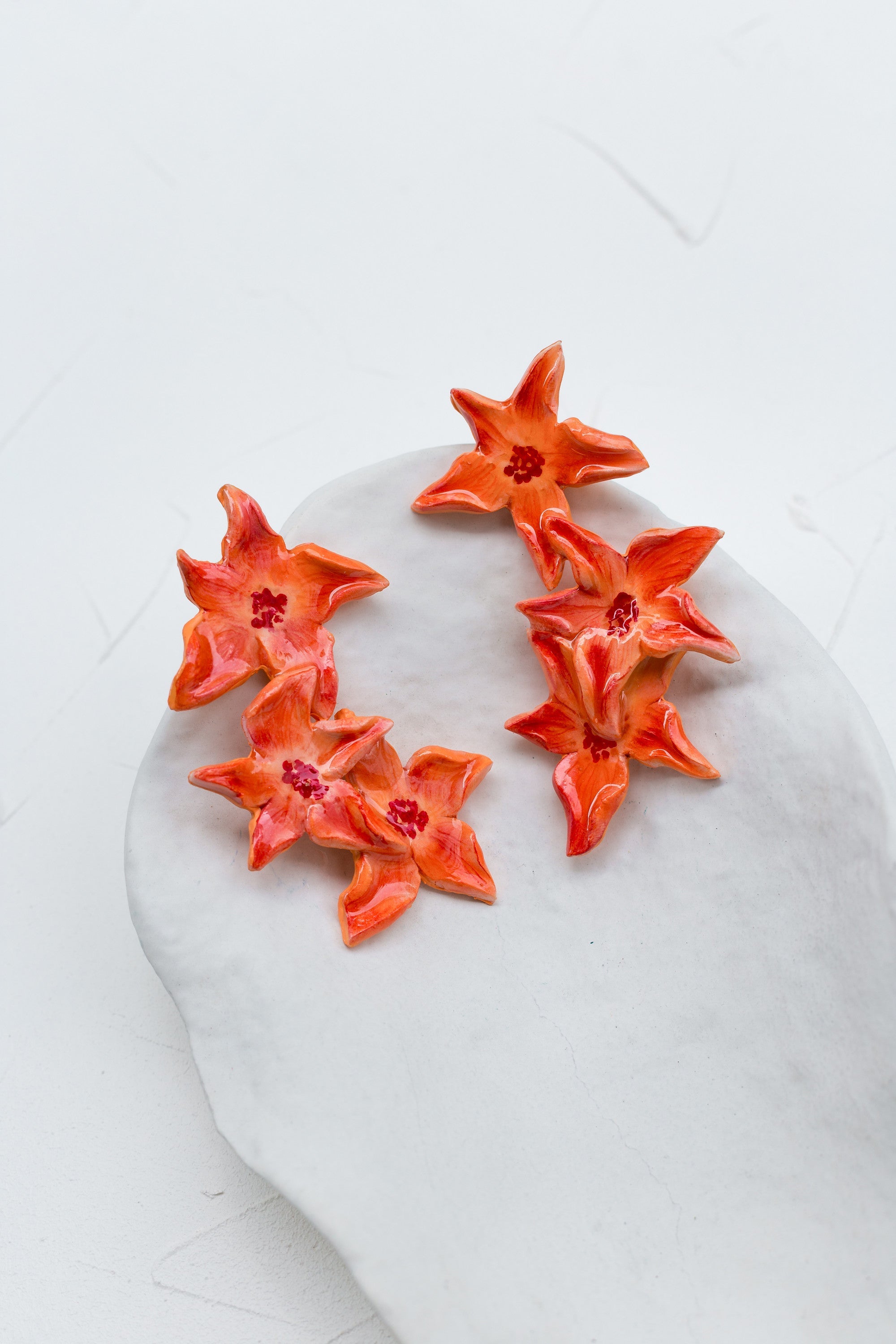 SATSUMA - Big Floral Stud Earrings