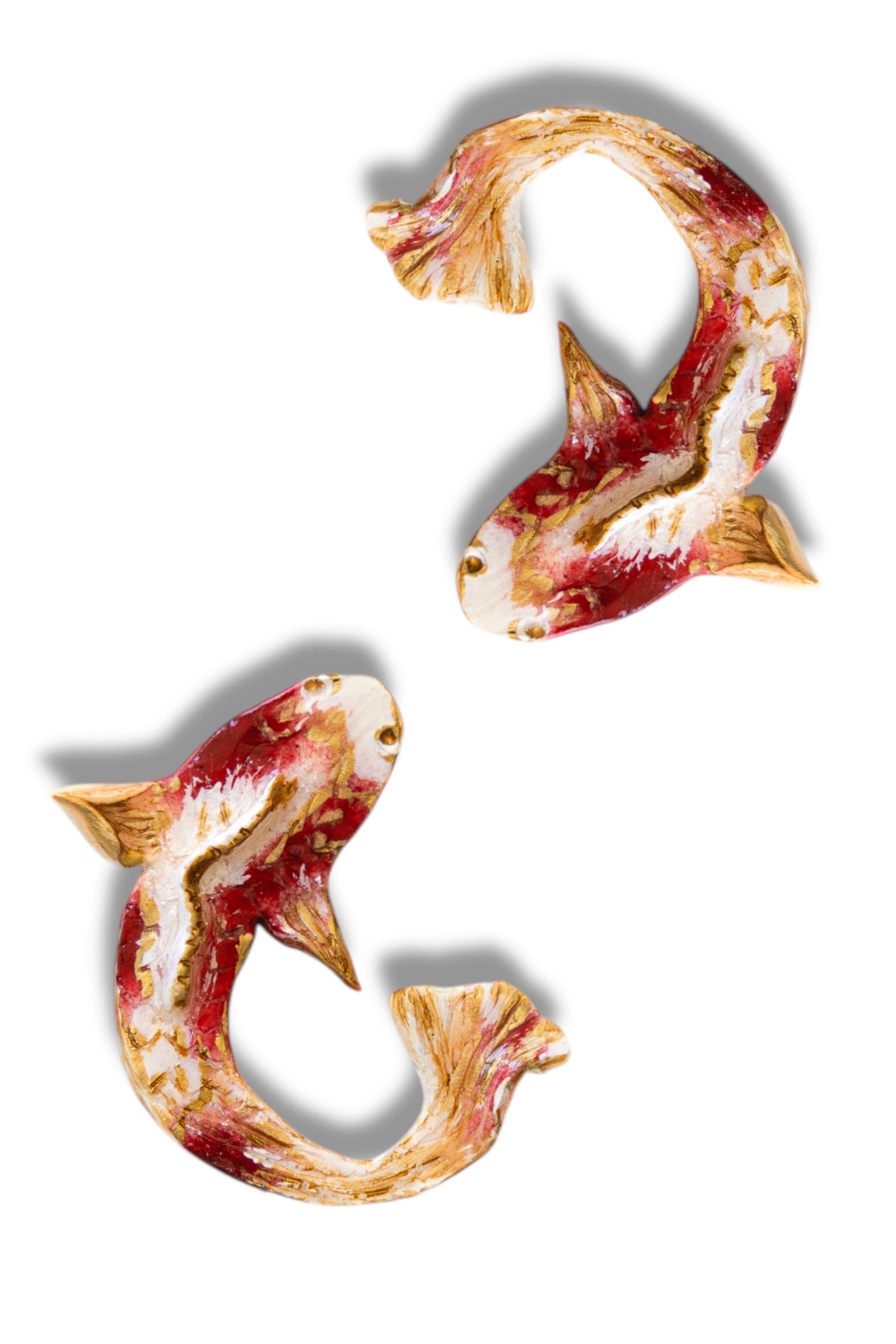 KOI - Red Asymmetrical Earrings