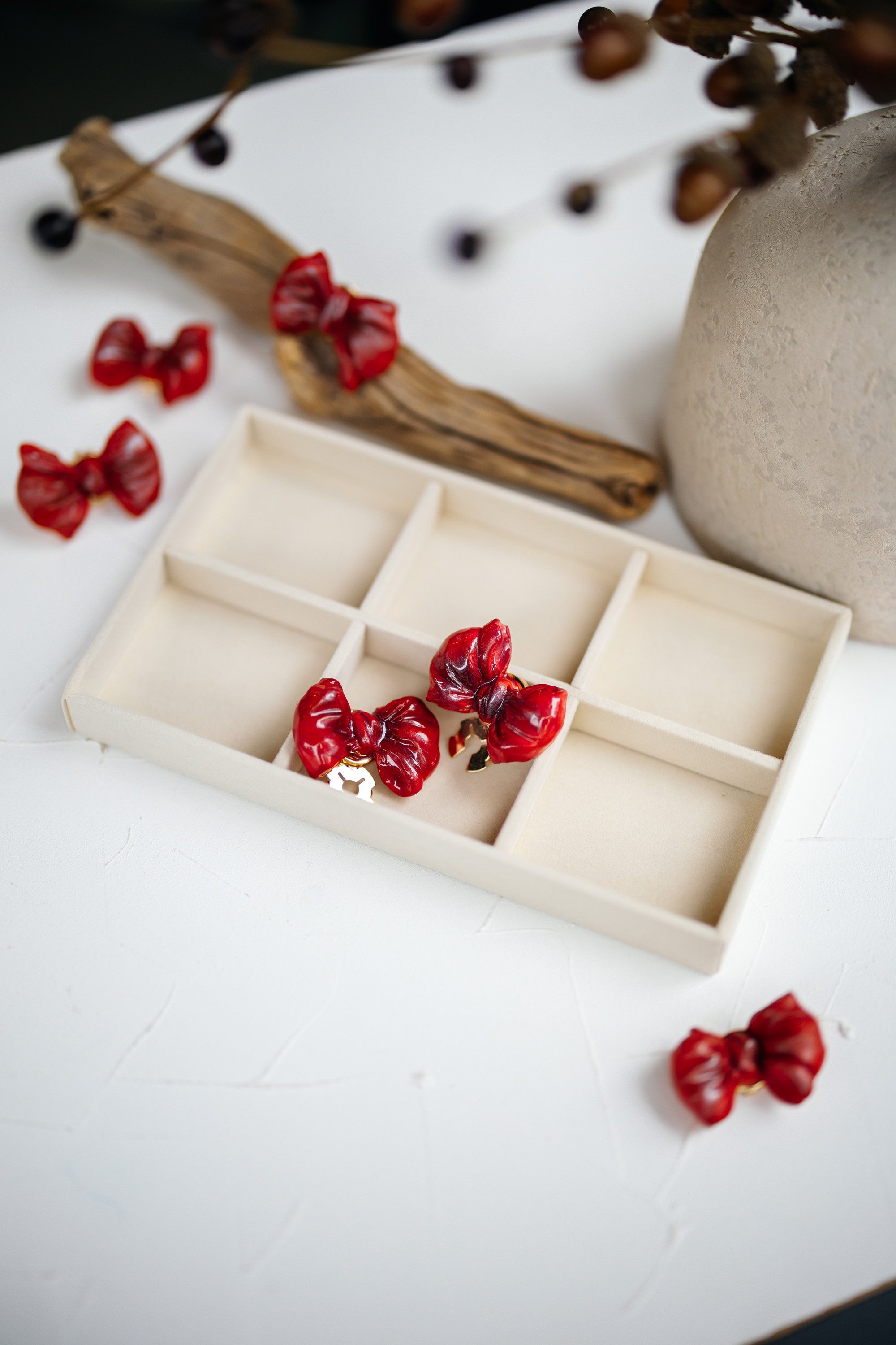 DAINTY-Bow Button Cover Pair