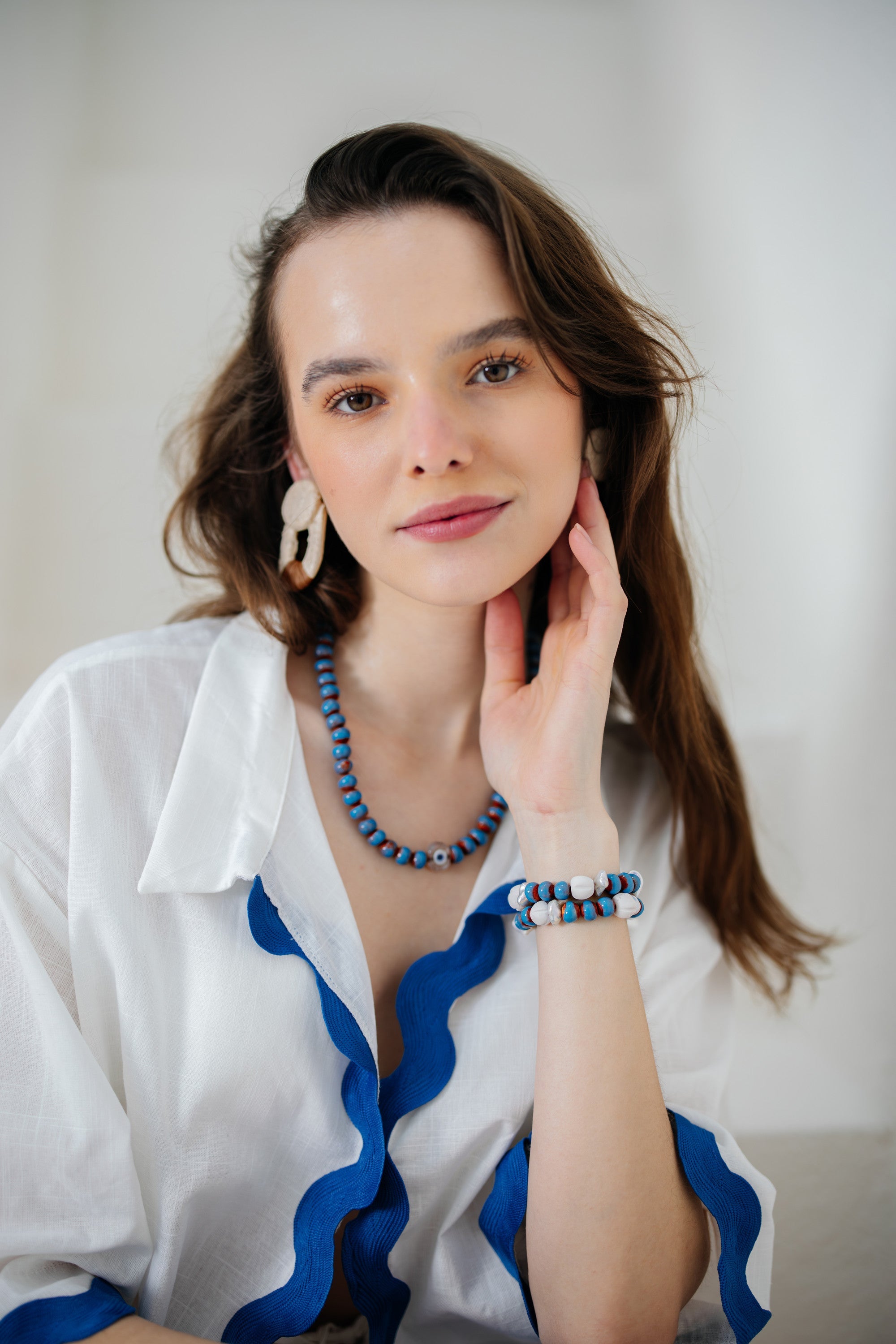 No.46 - Ceramic Detailed Pearl Bracelet - S/S '26