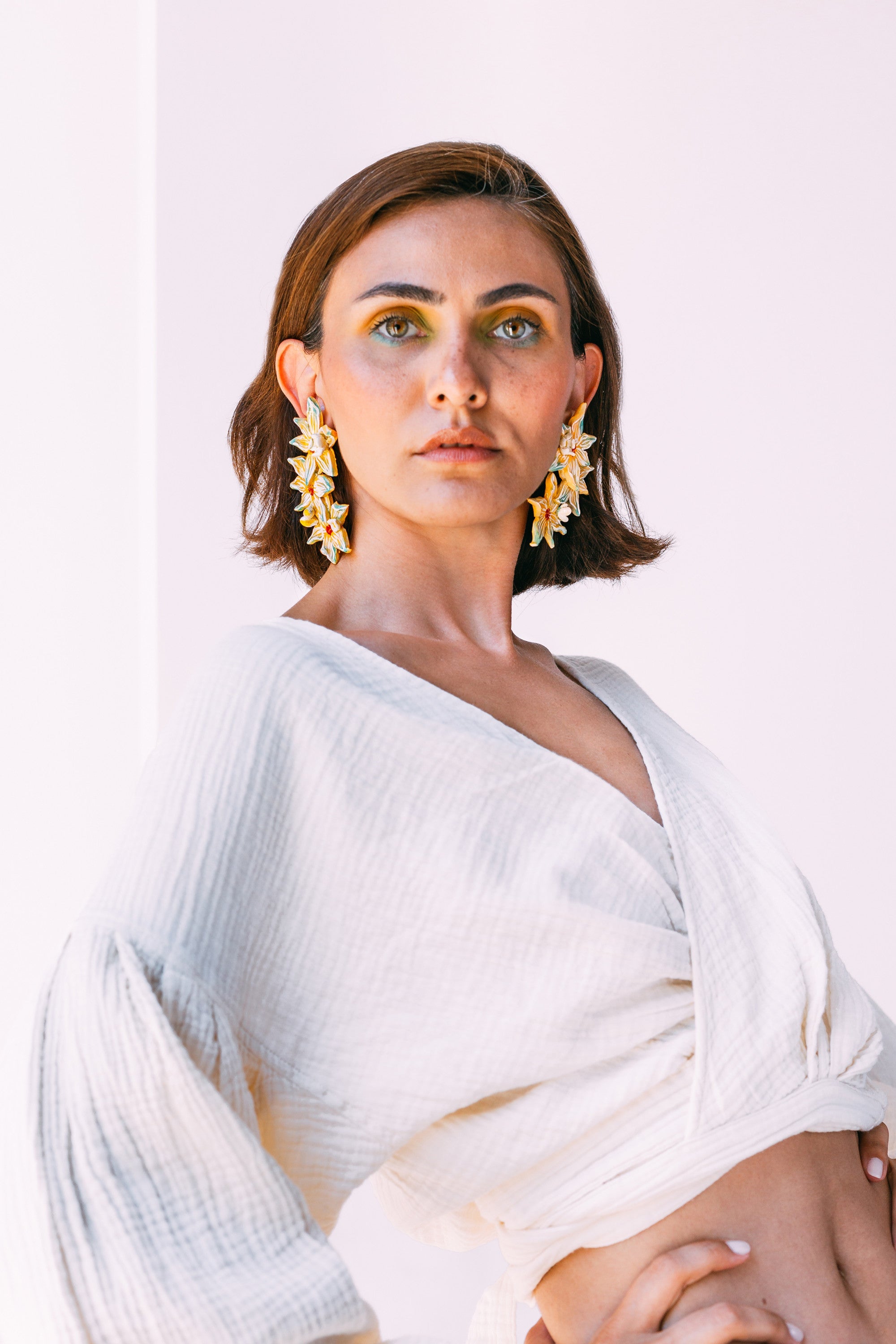 LYKIA - Large Flower Shaped Earring