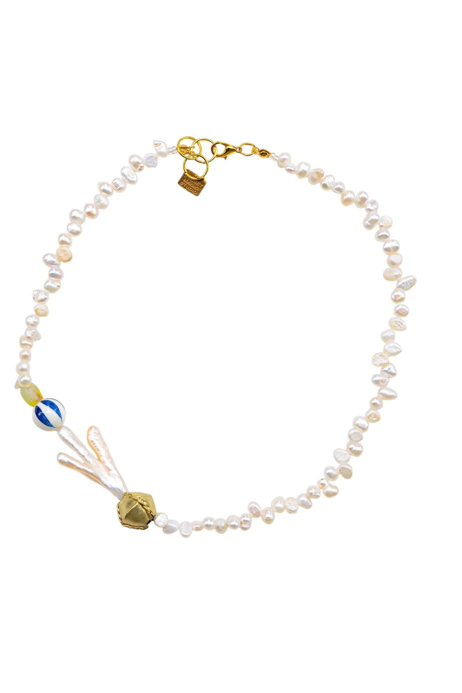 No.37 - Chicken Feet Pearl Detailed Ceramic Necklace - S/S '26