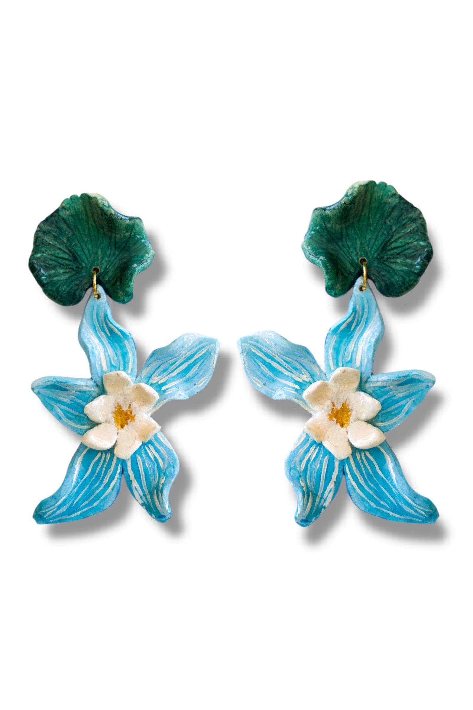 AQUARELLE - Blue Flower Earrings