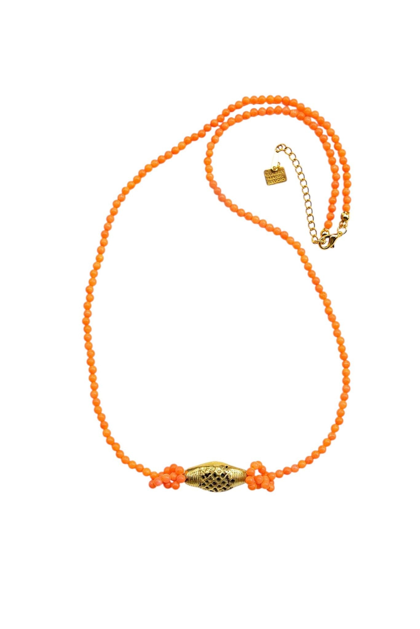 No.14 - Coral Detailed  Long Necklace - S/S '26